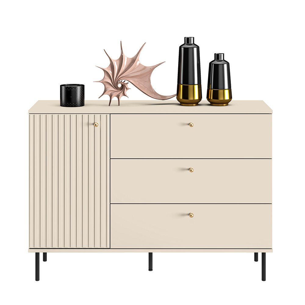 LOMAZOO badkamermeubel Monaco warm eiken - wastafel zwart - 80cm