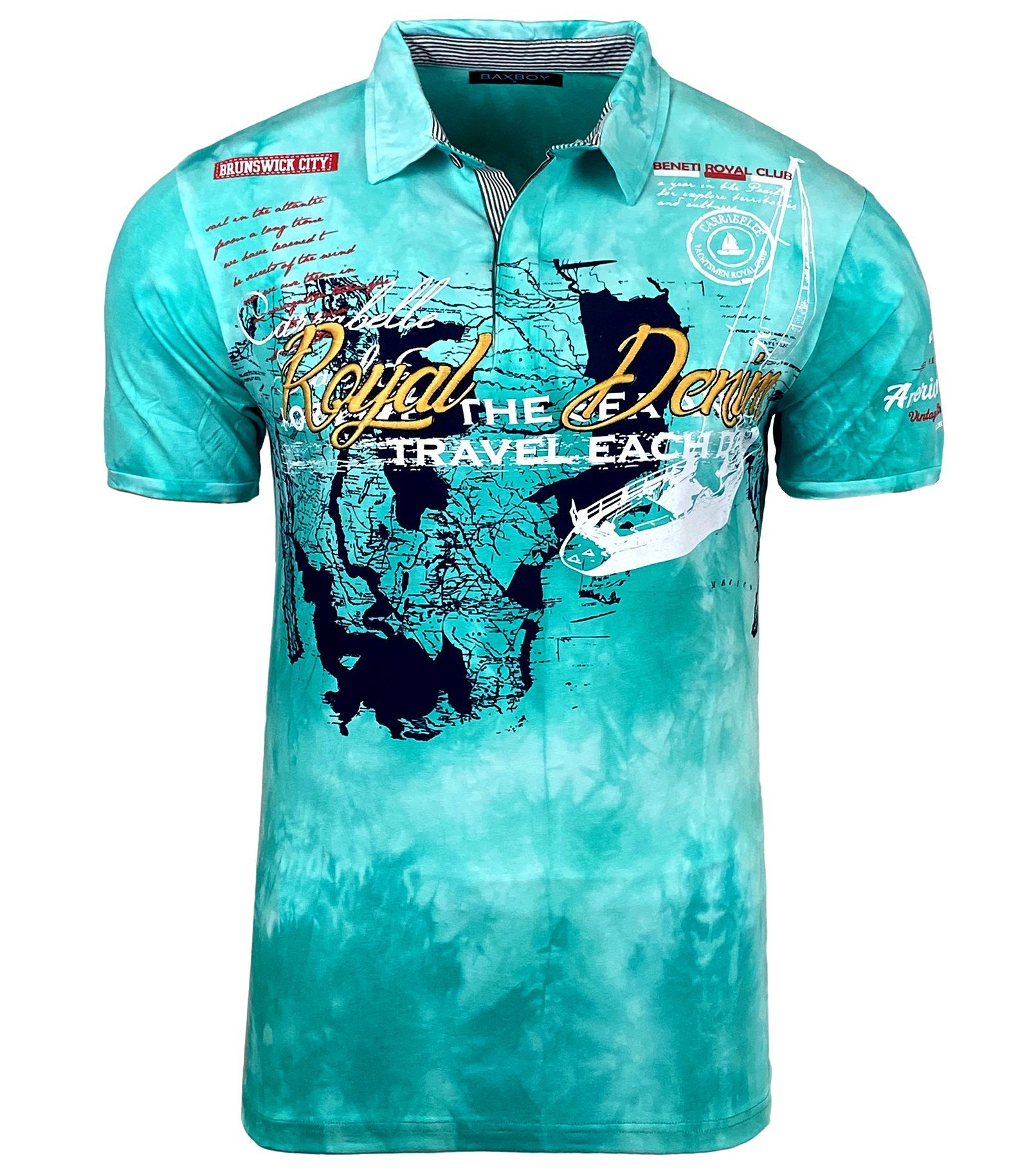 Baxboy T-Shirt Baxboy Herren Poloshirt Verwaschen günstig online kaufen