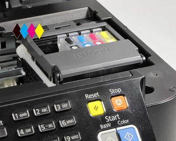 OCTOPUS Fill In Druckerpatronen für Epson 27 mit Auto-Reset-Chips und 4x Nachf Tintenpatrone (Spar-Set, 4-tlg., wiederbefüllbar inklusive 500ml Druckertinte)