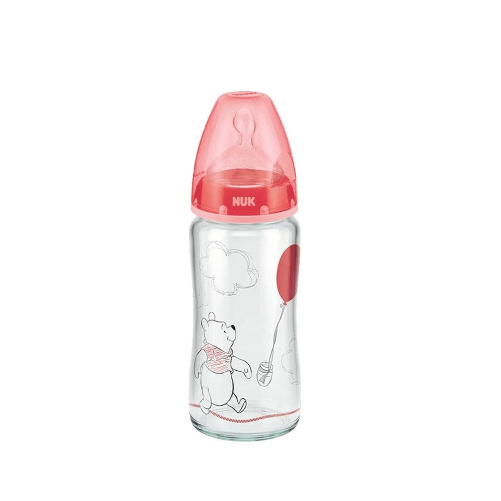 NUK Babyflasche NUK First Choice Babyflasche, Glasflasche 240ml mit 1M Sauger