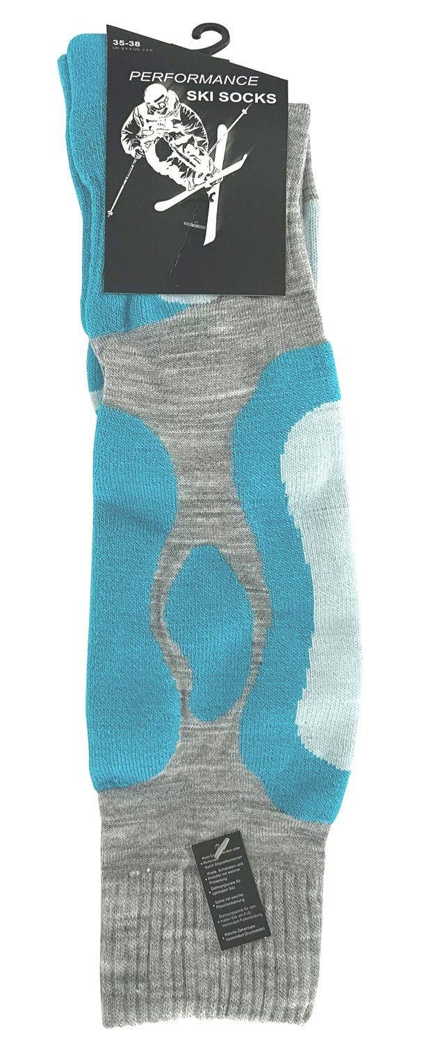 Cotton Prime® Kniestrümpfe Skistrümpfe (2-Paar) mit Spezial-Polsterungen