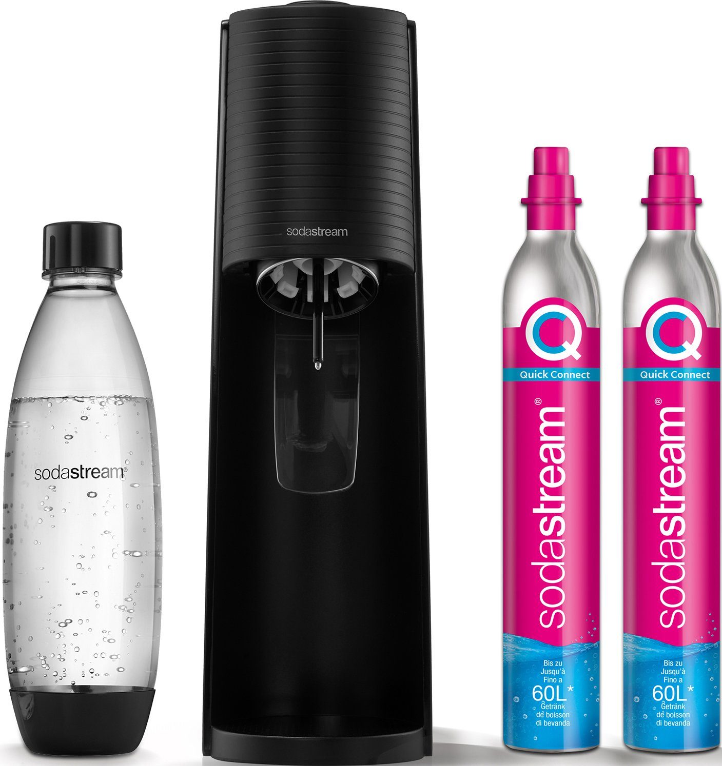 SodaStream Wassersprudler TERRA Bundle, (Set, 4-tlg), SodaStreamWassersprudler,CO2-Zylinder+ 1L Kunststoff-Flasche