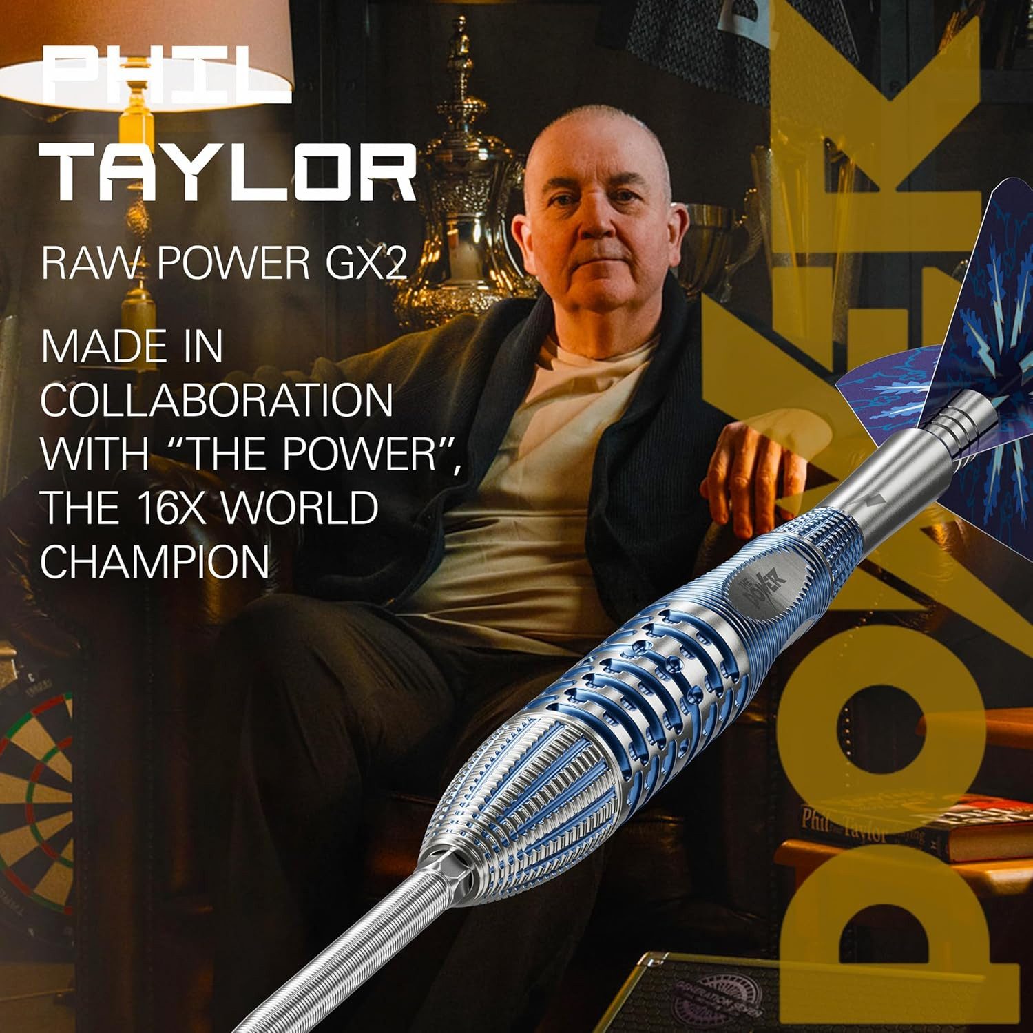 TARGET DARTS Dartpfeil Phil Taylor Steeldarts Gx2, 26 g 95-%-Tungsten, SP-Tool inkludiert