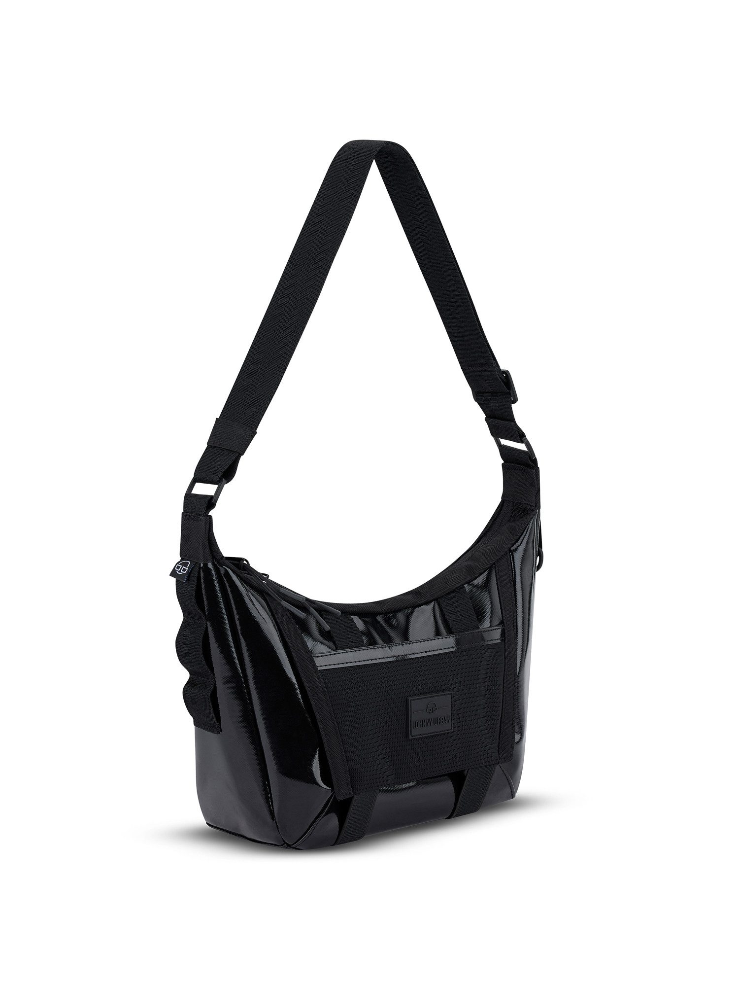 Johnny Urban Umhängetasche Liv Schultertasche aus TPU und Polyester, Stylische Handtasche in Halbmond Form, Lack-Optik
