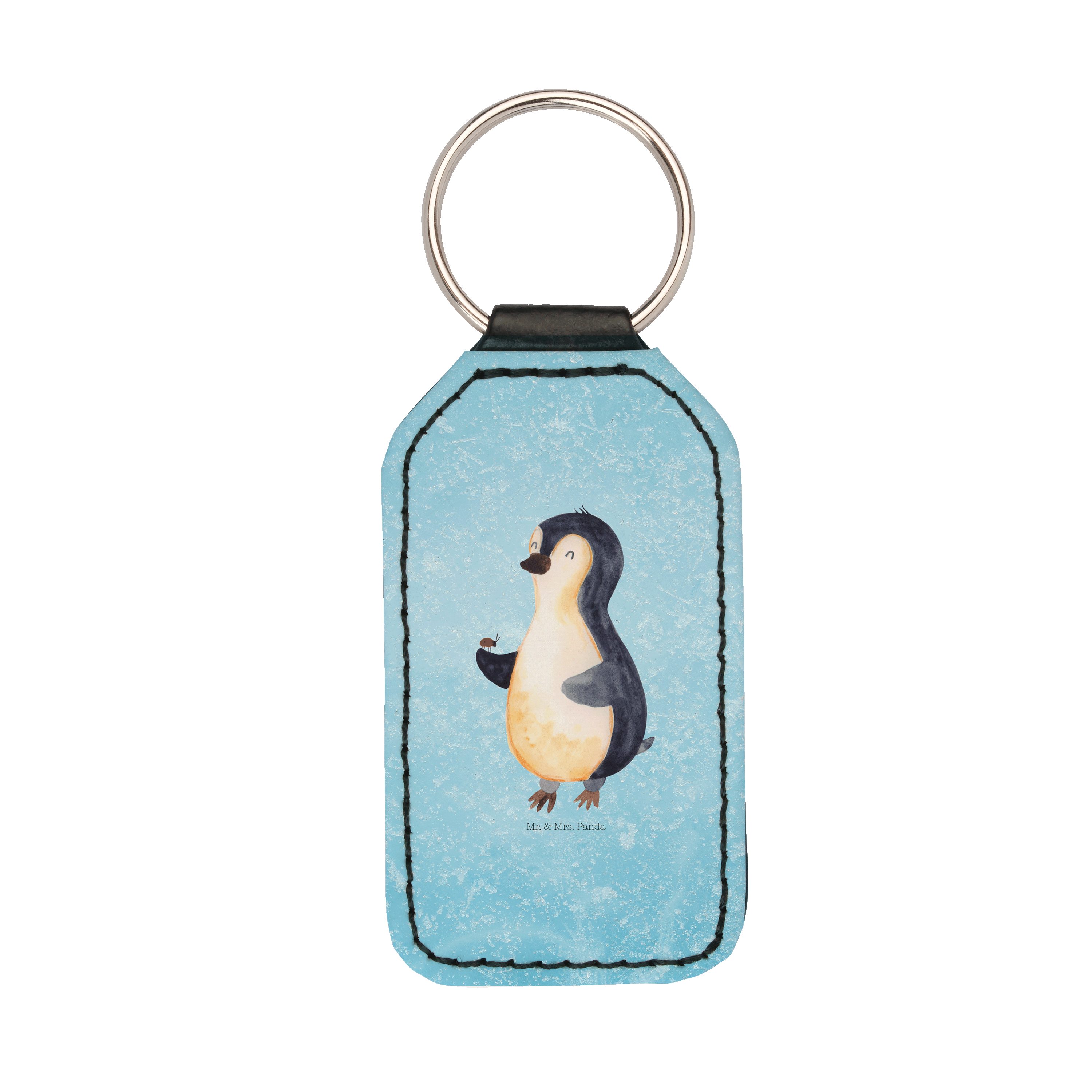 Schlüsselanhänger Marienkäfer Eisblau - (1-tlg) & Panda Mr. Schutzeng - Mrs. Pinguine, Pinguin Wunder, Geschenk,