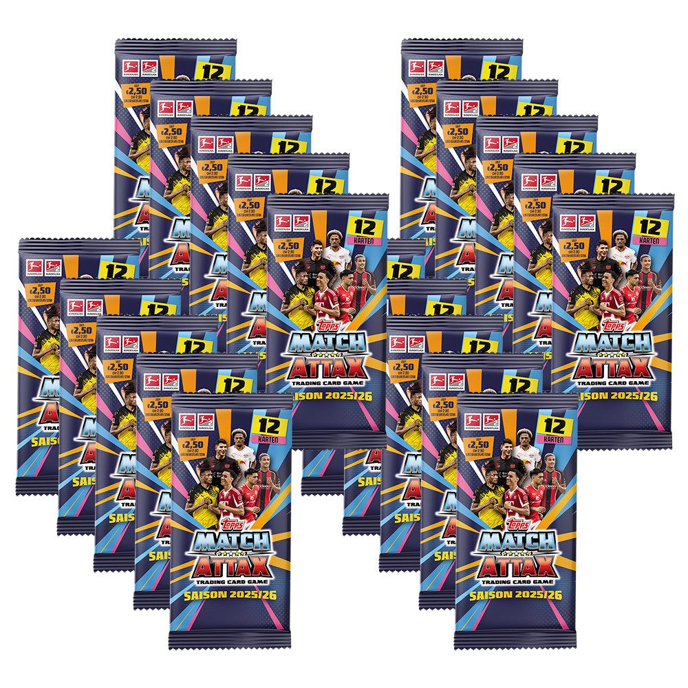 Topps Sammelkarte Topps Match Attax Bundesliga 2025/26 - 20 Booster