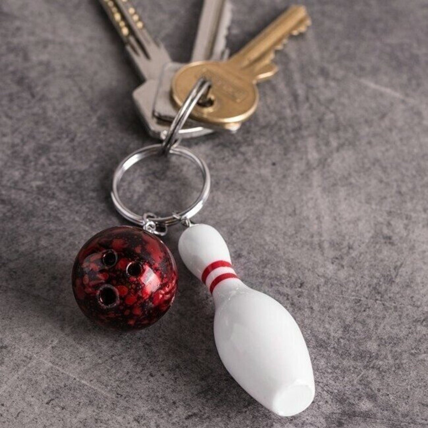 Gadget Master Schlüsselanhänger Bowling Schlüsselanhänger mit Pin und Ball günstig online kaufen