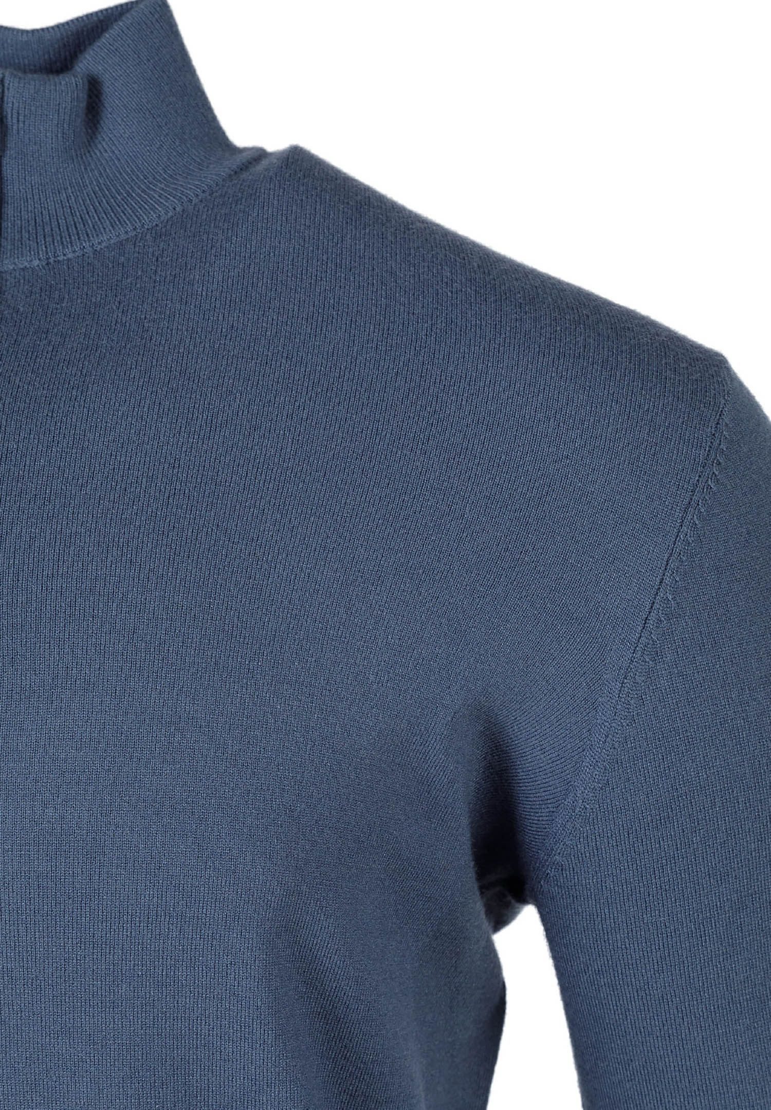 Respect Strickpullover Sweatshirt mit Zip-Kragen aus weicher Baumwollmischung. (XS-XXL)