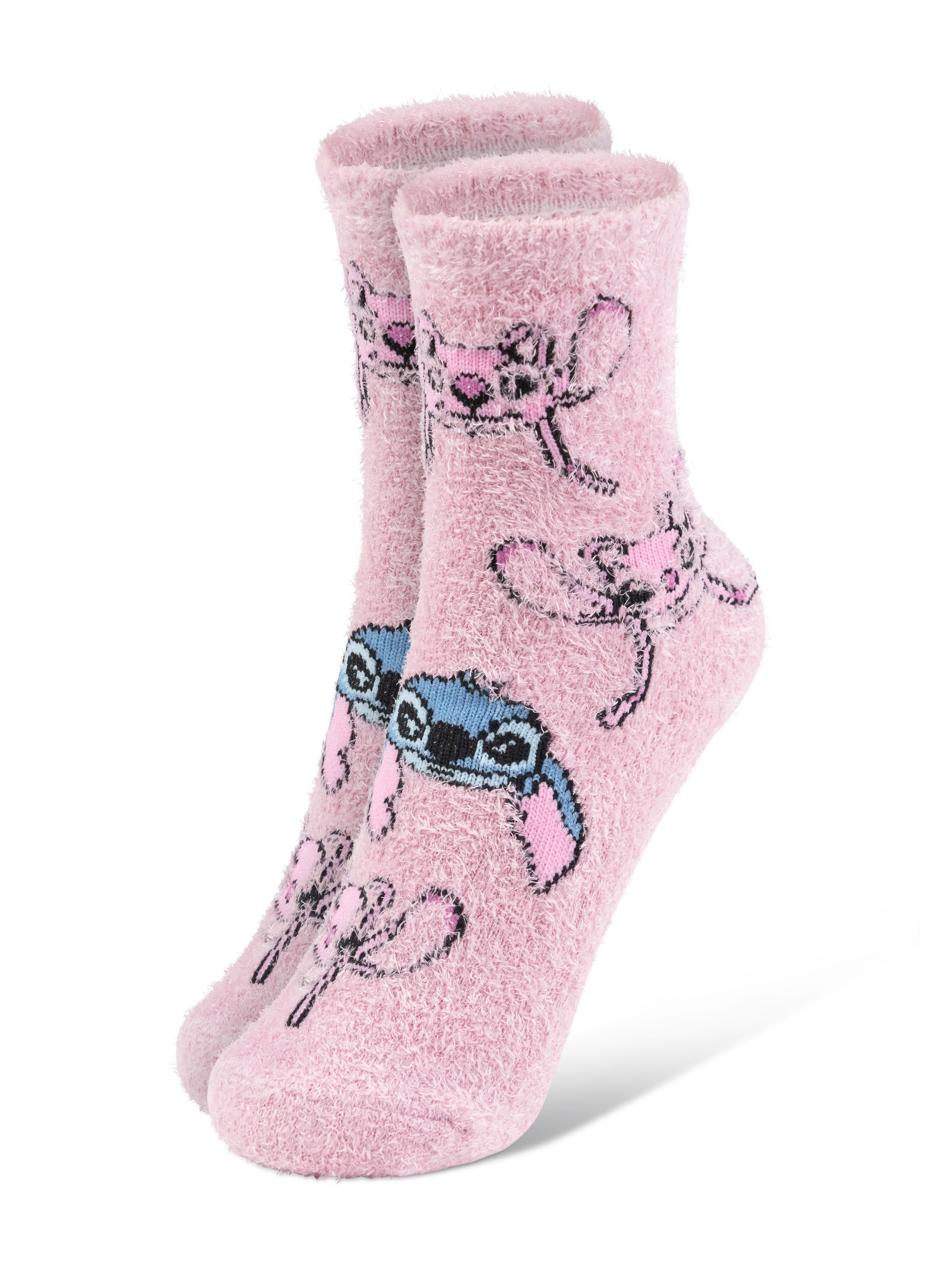 United Labels® Socken Lilo & Stitch 3D ABS Kuschelsocken Stoppersocken Socken (2er Pack)