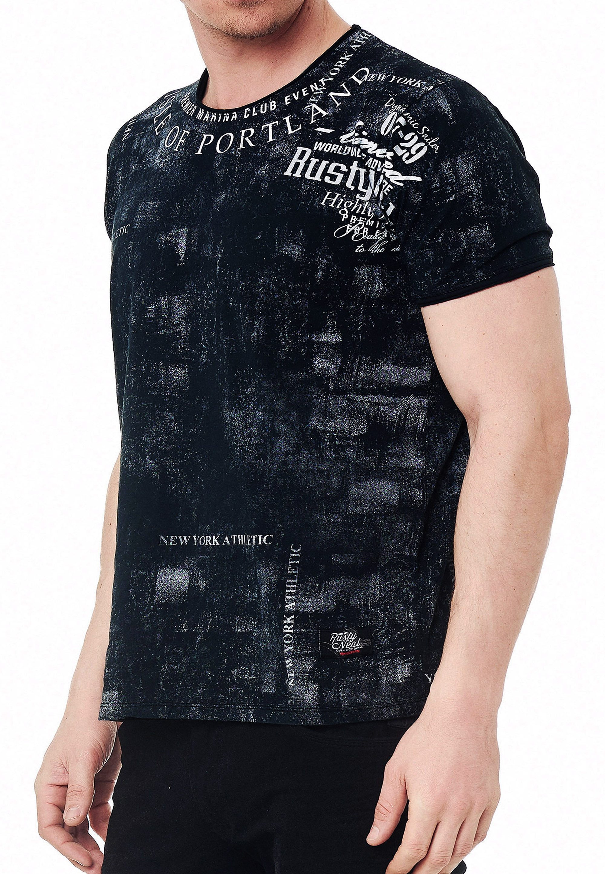 T-Shirt T-Shirt Rundhals Printed Tee Shirt Kurzarm Stretch S M L XL XXL 3XL