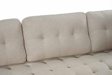 ebuy24 3-Sitzer Marino Sofa 3 Personen Stoff sandfarben.