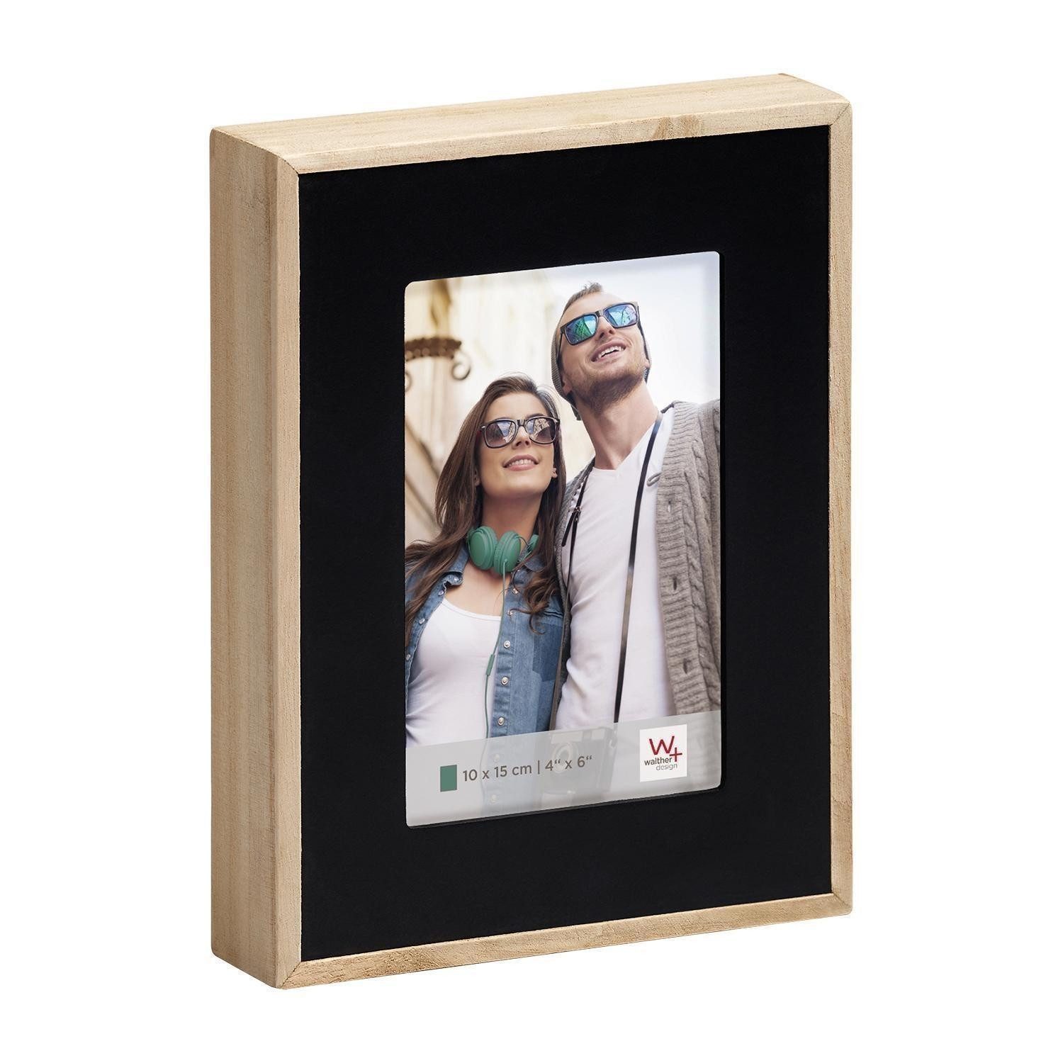Walther Design Изображения-Collage Einzelbilderrahmen URBAN LIV, Beige, B 23 cm, (1 St), aus MDF mit Holzpassepartout und Glasfront