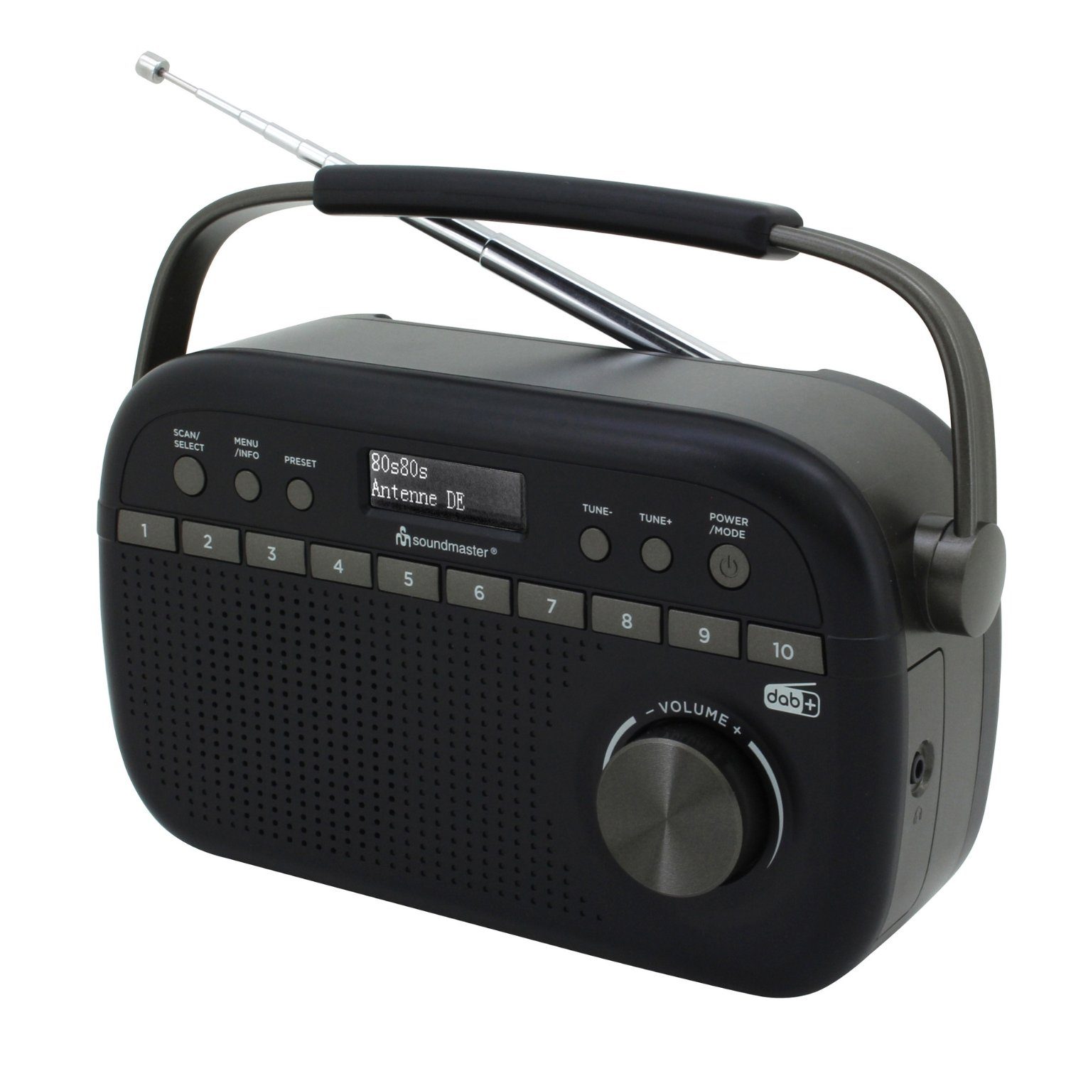 Soundmaster DAB280SW tragbares Digitalradio DAB+ Kopfhörerbuchse Direktspreicher Digitalradio (DAB)