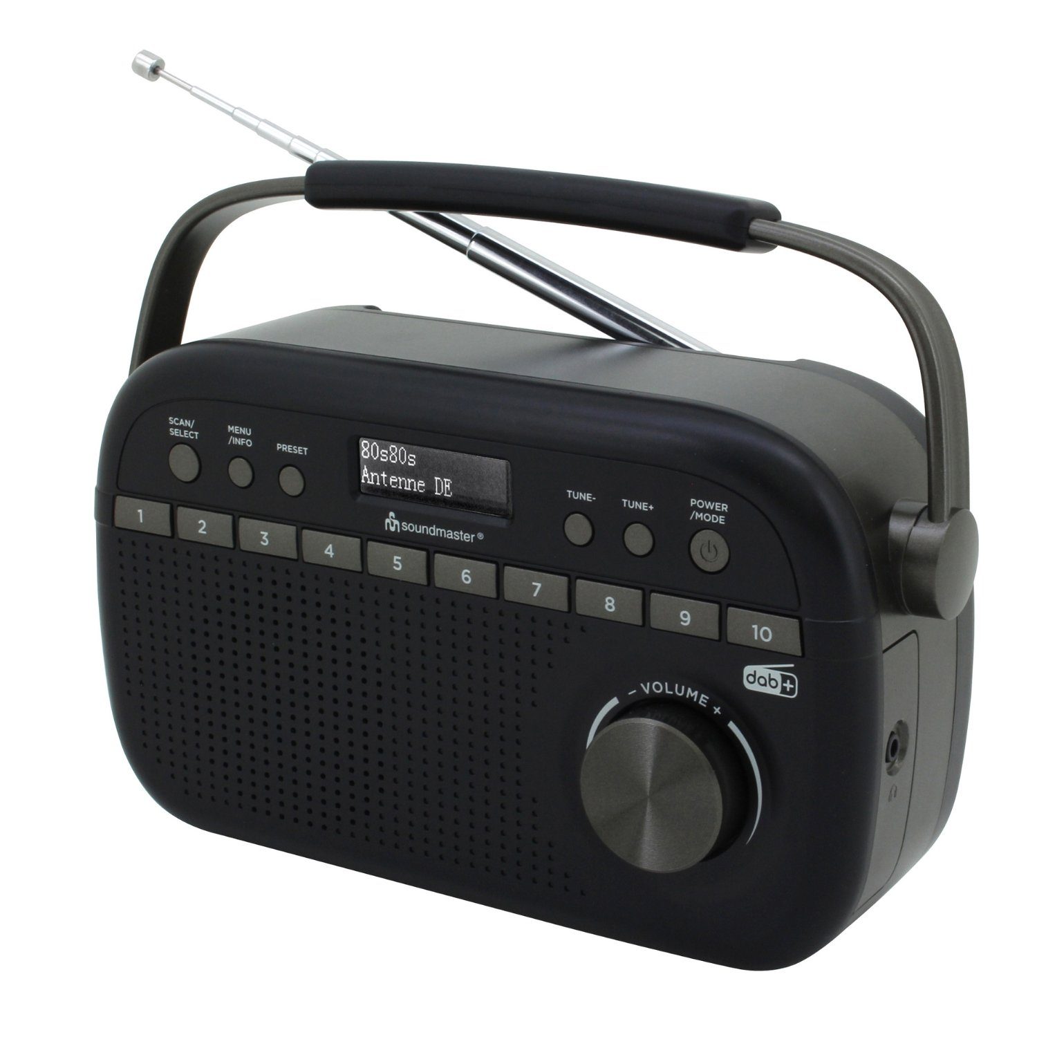 Soundmaster DAB280SW tragbares Digitalradio DAB+ UKW-RDS Kopfhörerbuchse Retro Digitalradio (DAB)