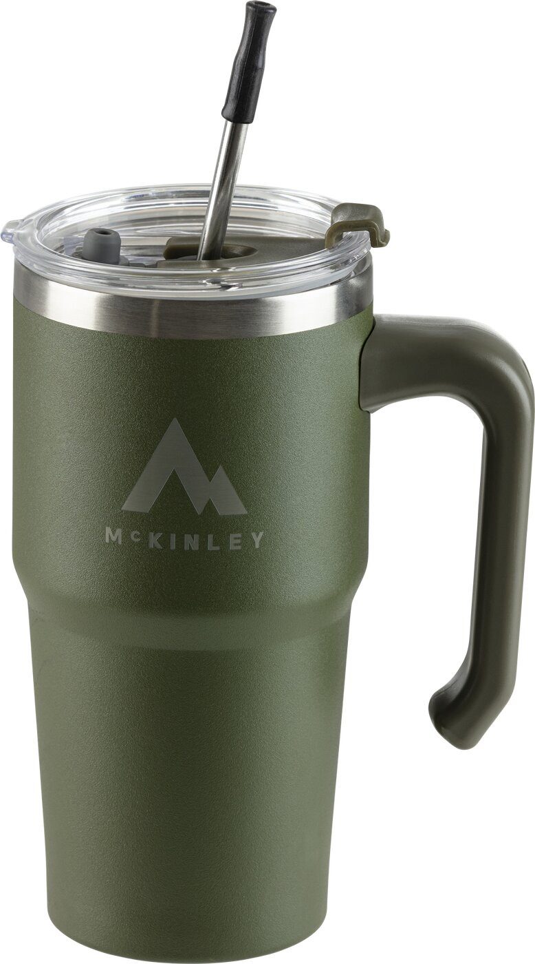 McKINLEY Trinkflasche Becher Thermo 0,6L Strohhalm