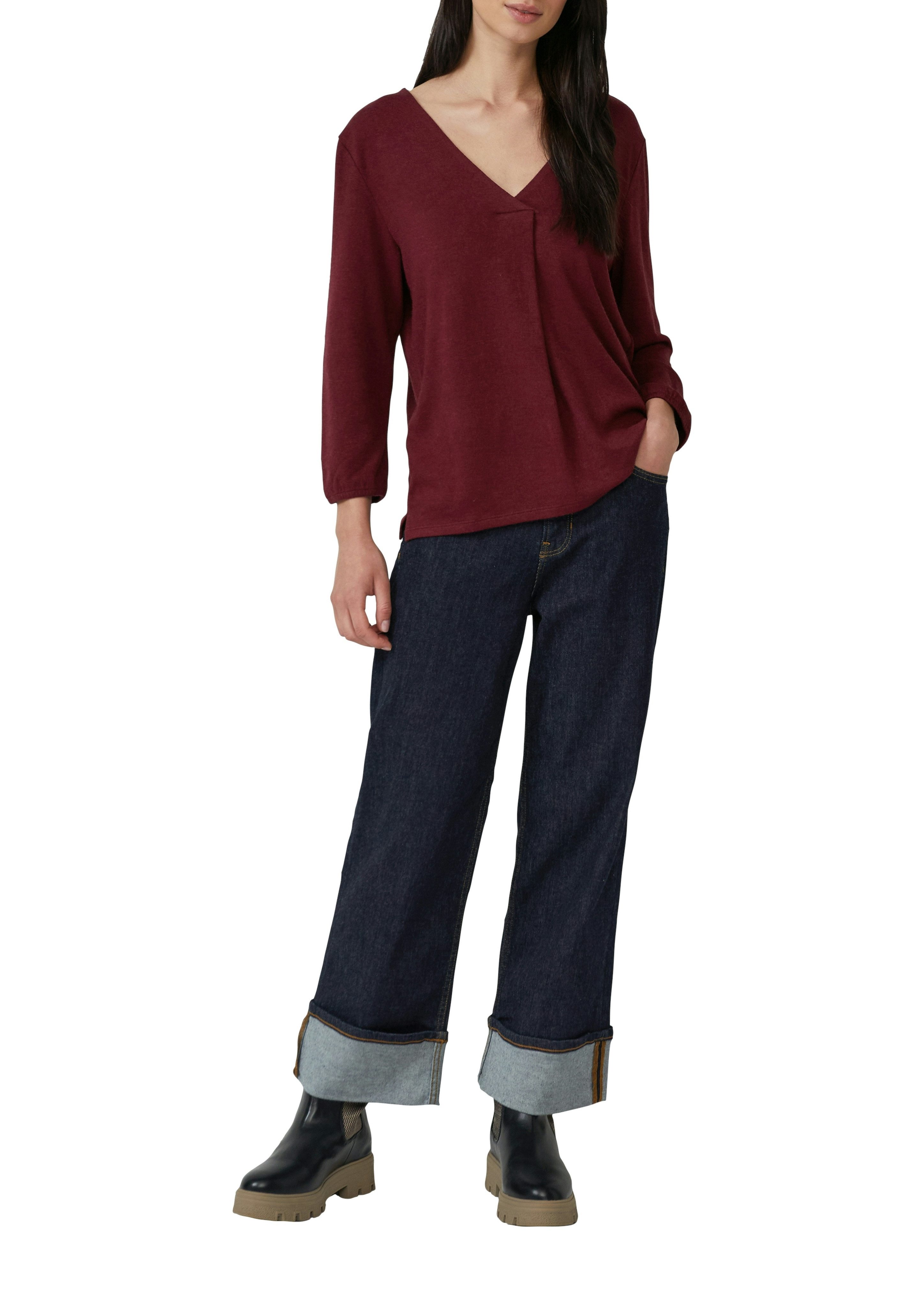 s.Oliver 3/4-Arm-Shirt mit V-Ausschnitt – Bild 3 von 4