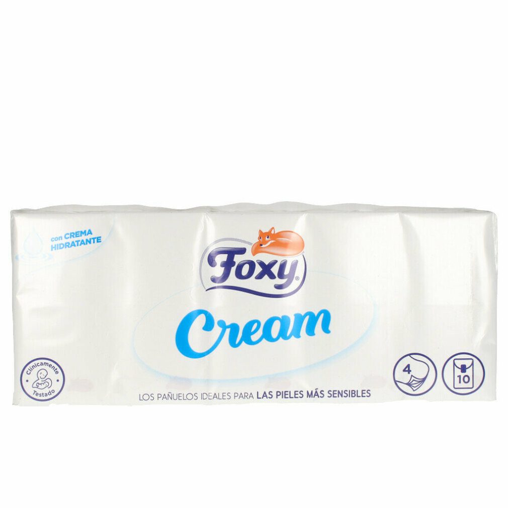Foxy Papiertaschentücher CREAM pañuelos pieles sensibles 10 x 9 uds