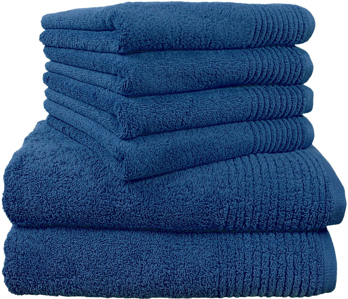 Dyckhoff Handtuch Set Brillant, Walkfrottee (Set, 6-St), mit Streifenbordüre;4 Полотенца (50x100cm), 2 Duschtücher (70x140cm)