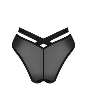 Obsessive Slip Panty Brasica schwarz mit Tüll elastisch (einzel, 1-St)