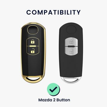 kwmobile Schlüsseltasche Autoschlüssel Hülle für Mazda (1-tlg), Schlüsselhülle Silikon Cover