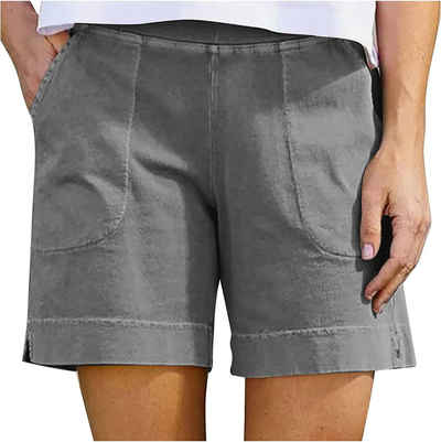 BlauWave Cargoshorts Shorts Damen Sommer Kurze Hosen Solid Color (1-tlg., Taille Stretch Freizeithose Lose) Geeignet für tägliche Reisen