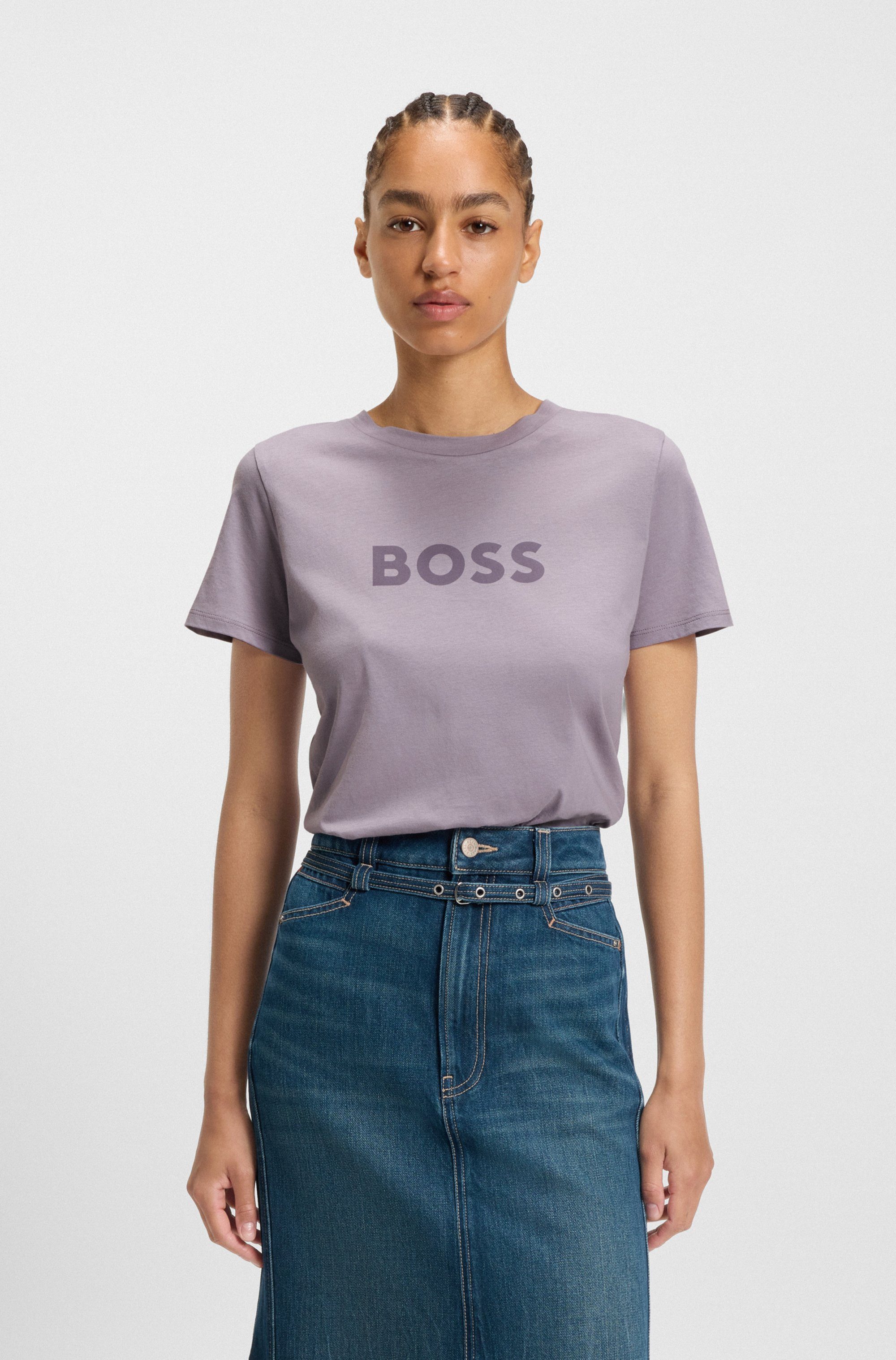 BOSS ORANGE T-Shirt Elogo Premium Damenmode günstig online kaufen
