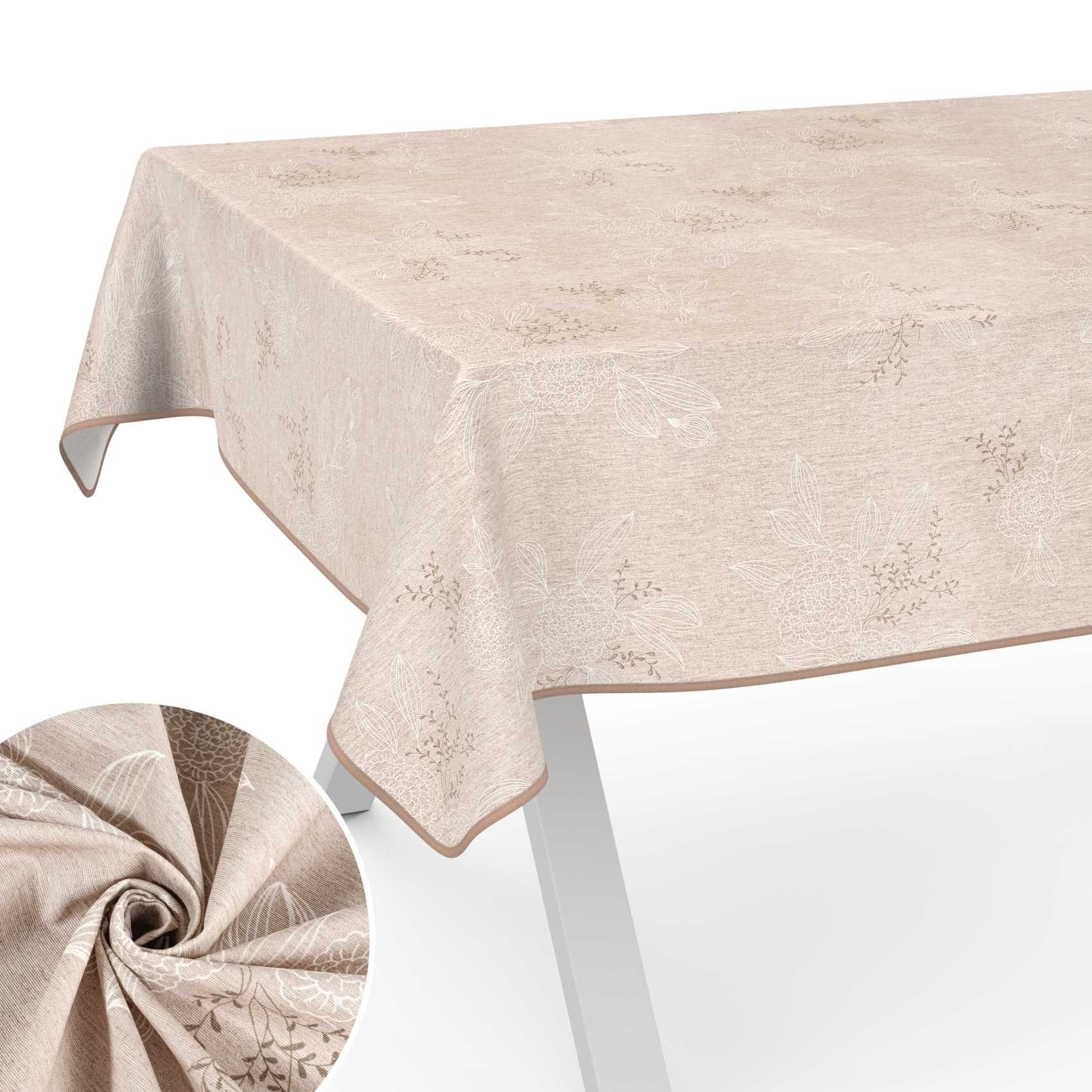 ANRO Tischdecke aus Stoff mit Blumen Pflanzen wasserabweisend Tischtuch Tis günstig online kaufen
