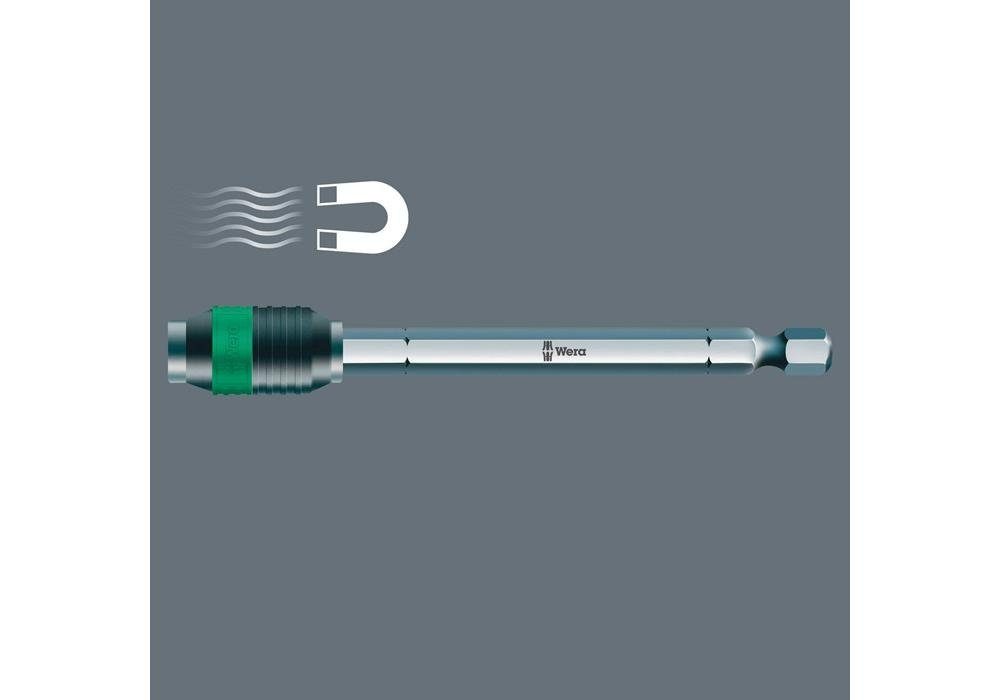 Wera Bit-Schraubendreher Bithalter 889/4/1 Außen/Innensechskant1/4Zoll L.75mm magnetisch Schnellwechselfutter/Einhandbedienung