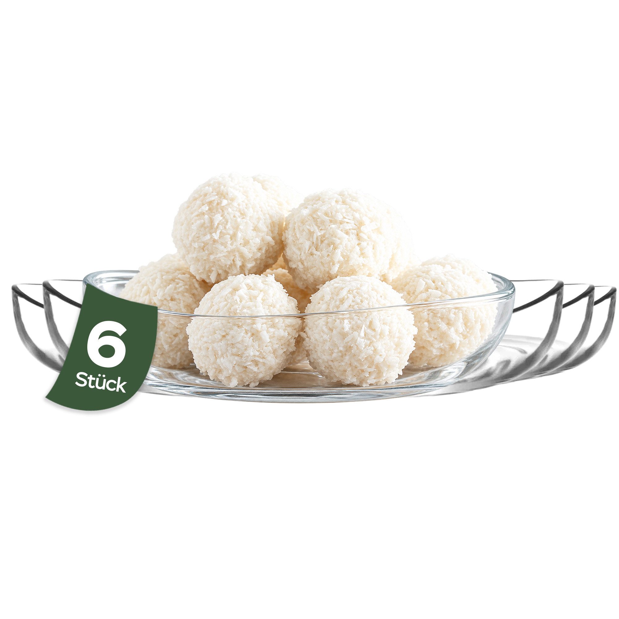 LAV Snackschale Vira Glasschalen - 195 ml (6 1/2 oz), Glas, (6er-Set, 6-tlg), Geschwungene Form, stapelbar, spülmaschinengeeignet