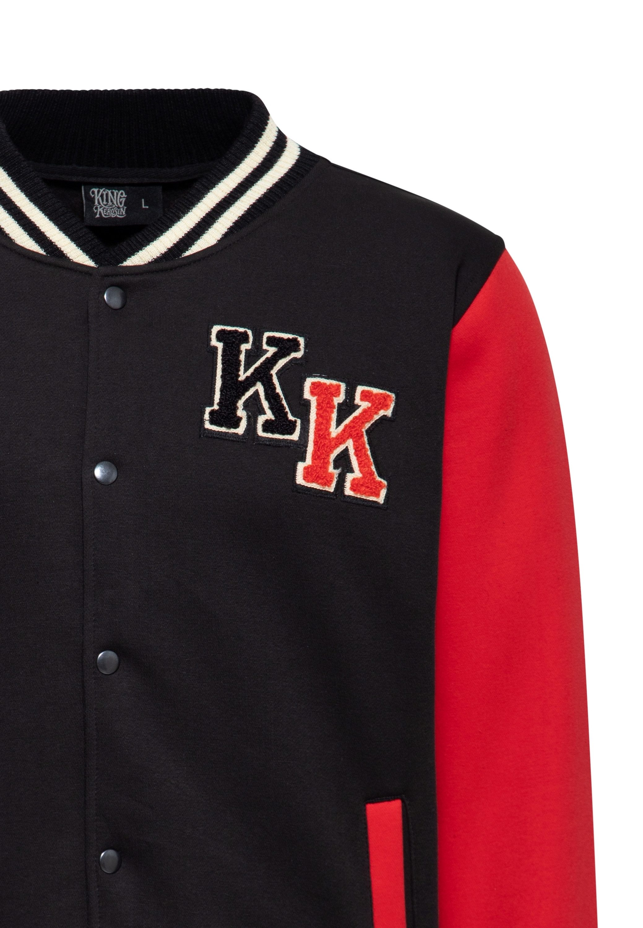 KingKerosin Collegejacke Faster Than The Wind (1-St) mit Chenille Stickerei