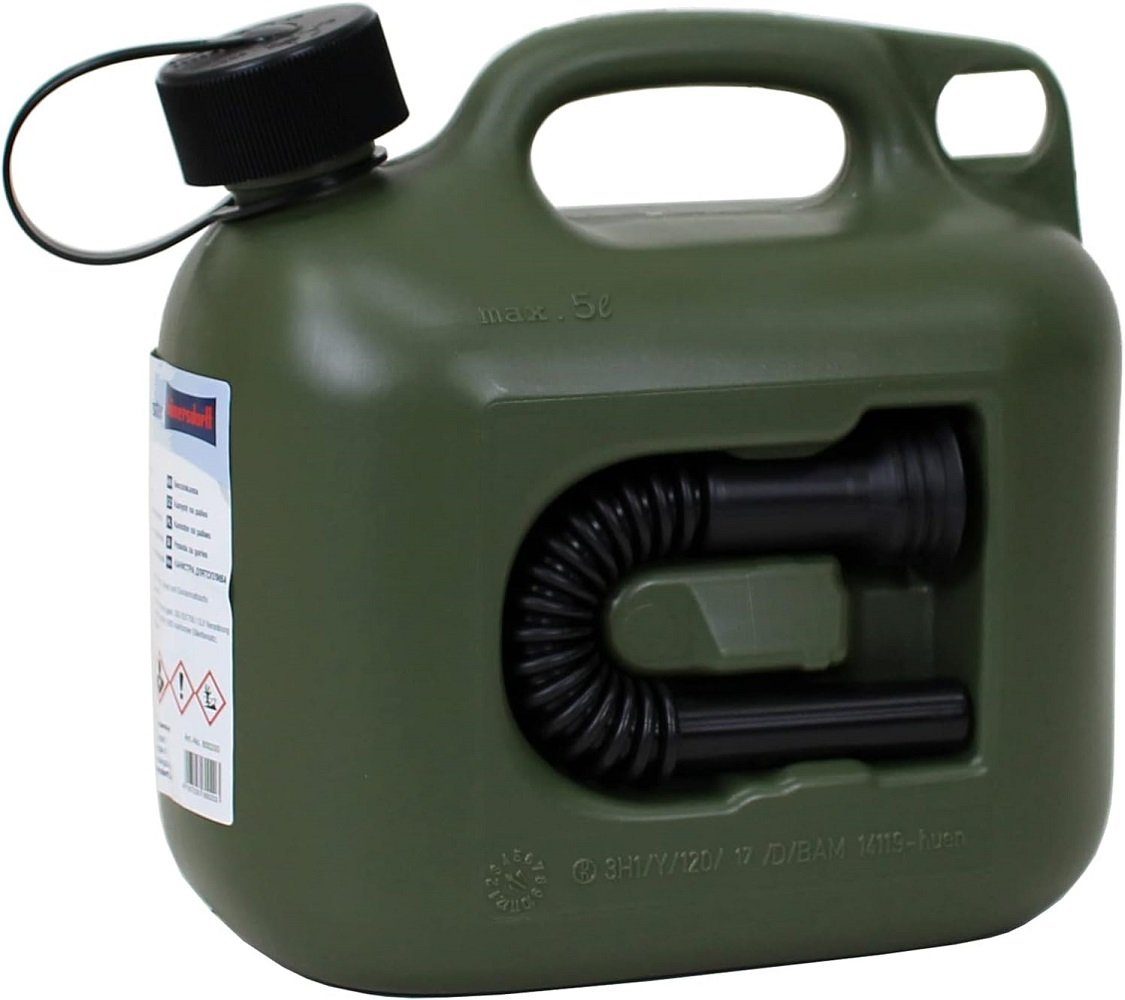 hünersdorff Benzinkanister 1 Kraftstoff-Kanister PROFI (UN) oliv - 5 Liter