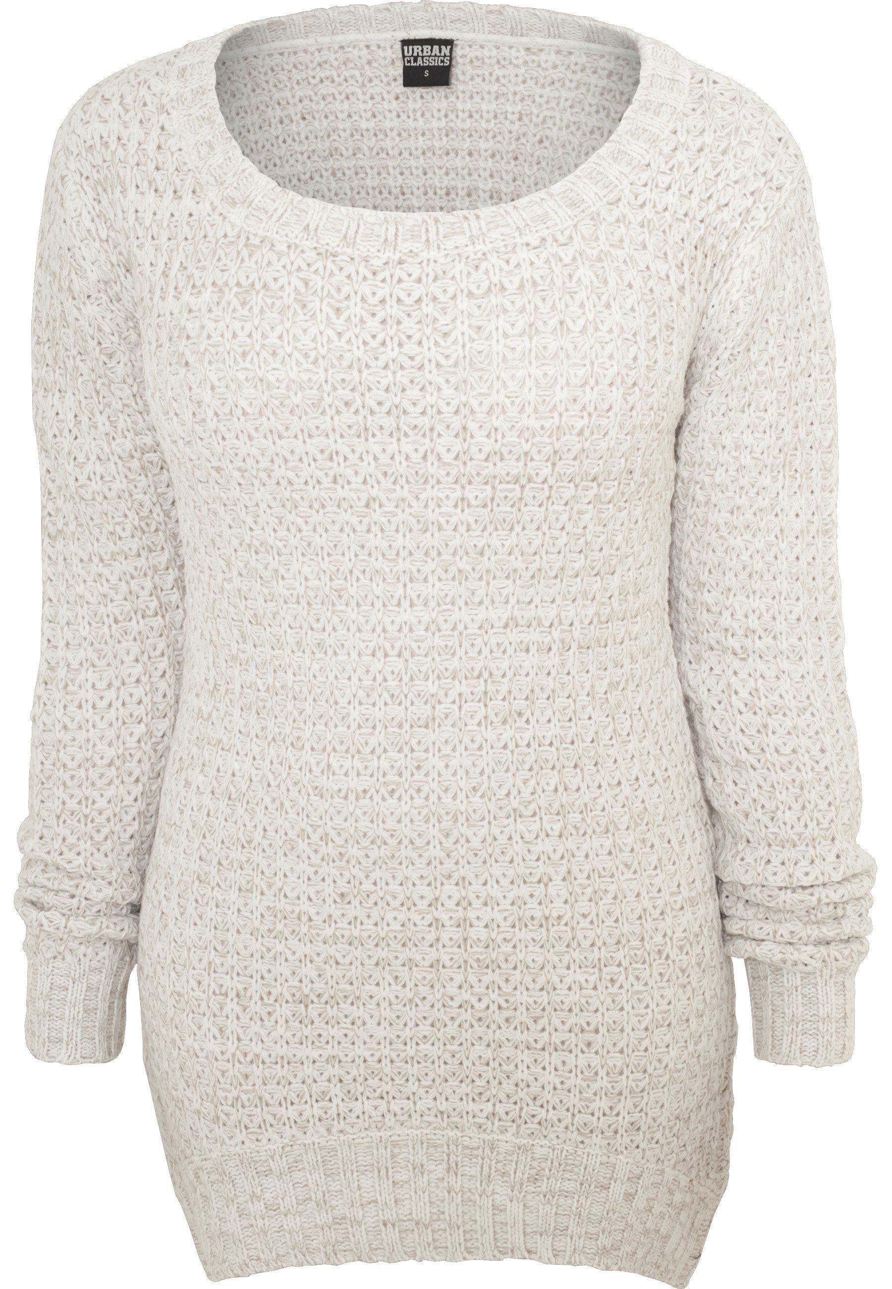URBAN CLASSICS Sweatshirt Urban Classics Damen Ladies Long Wideneck Sweater günstig online kaufen
