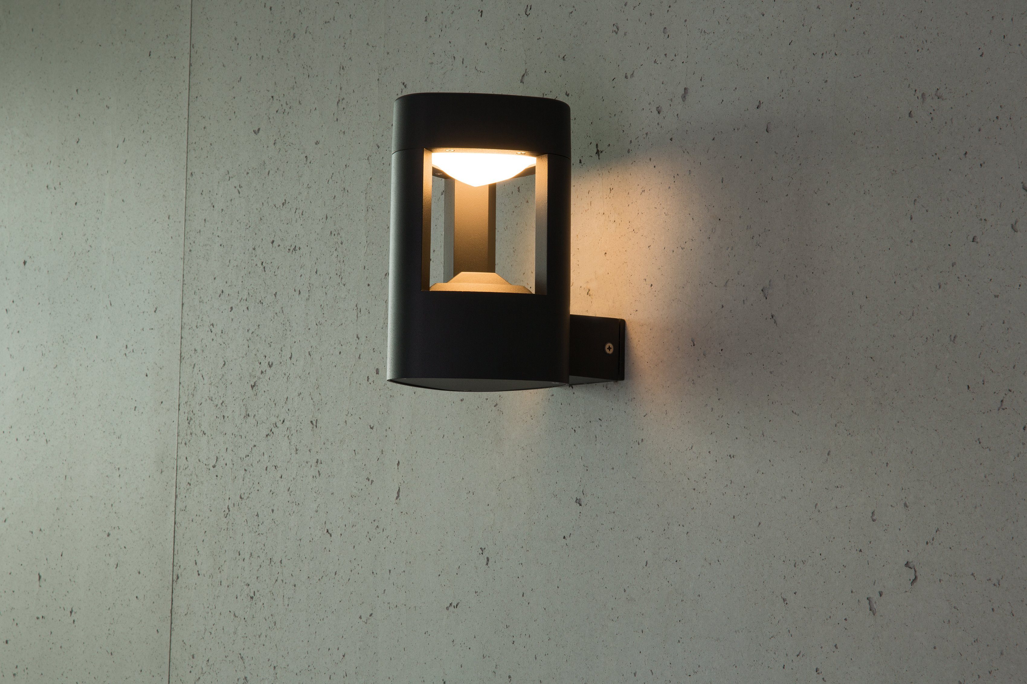 LED LED Außenleuchte anthrazit, HEITRONIC fest integriert, Maryland, Warmweiß, Wandleuchte Wandlampe,
