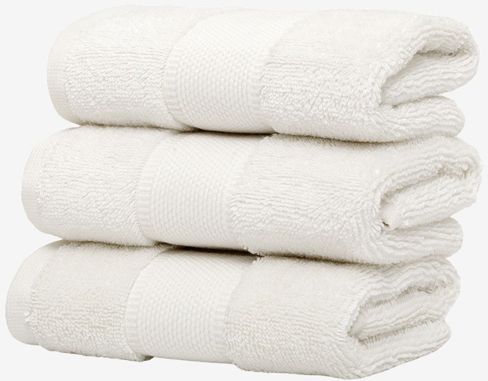 Wolkenfeld Gästehandtücher Premium Low-Twist Baumwolle 550 g/m² – 3 Gästehandtücher, Frottier (3-St), 30×50 cm – weich, saugfähig und ideal für Gäste & Alltag