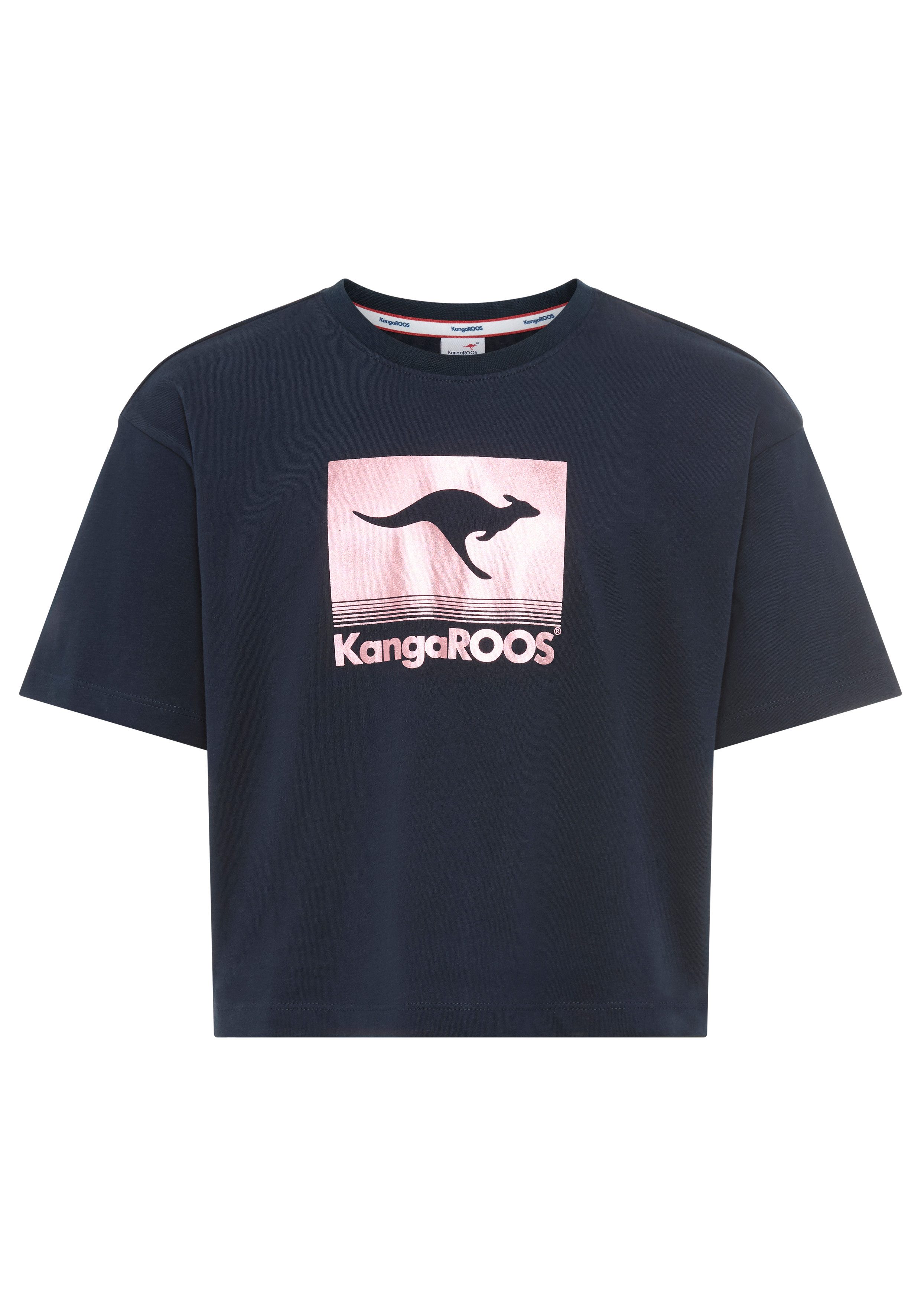 T-Shirt Kurze Form mit Folienprint für Mädchen