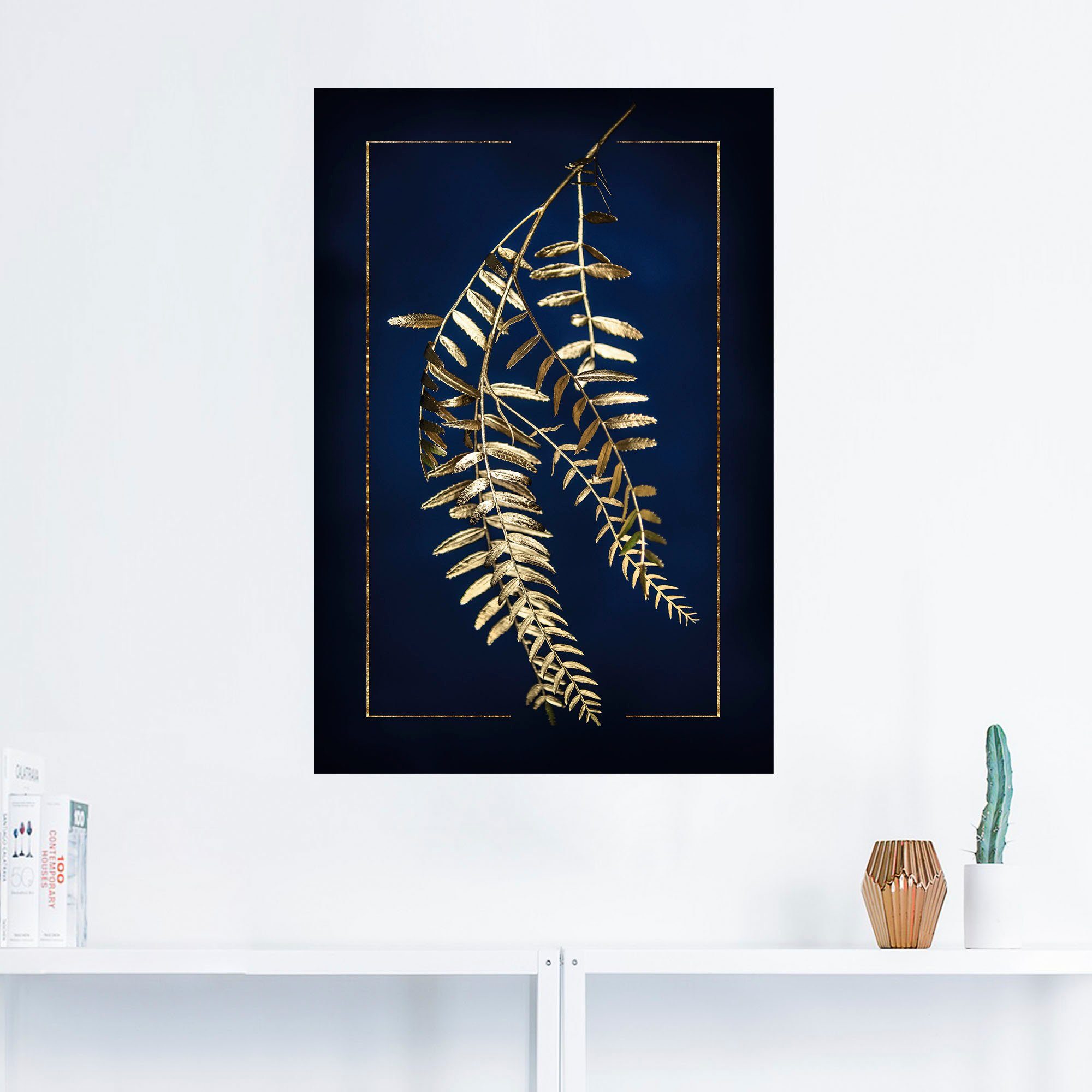 Artland Wandbild »Goldener Pfefferbaum«, Blätterbilder (1 Stück), in vielen Größen & Produktarten - Alubild / Outdoorbild für den Außenbereich, Leinwandbild, Poster, Wandaufkleber / Wandtattoo auch für Badezimmer geeignet-HomeTrends