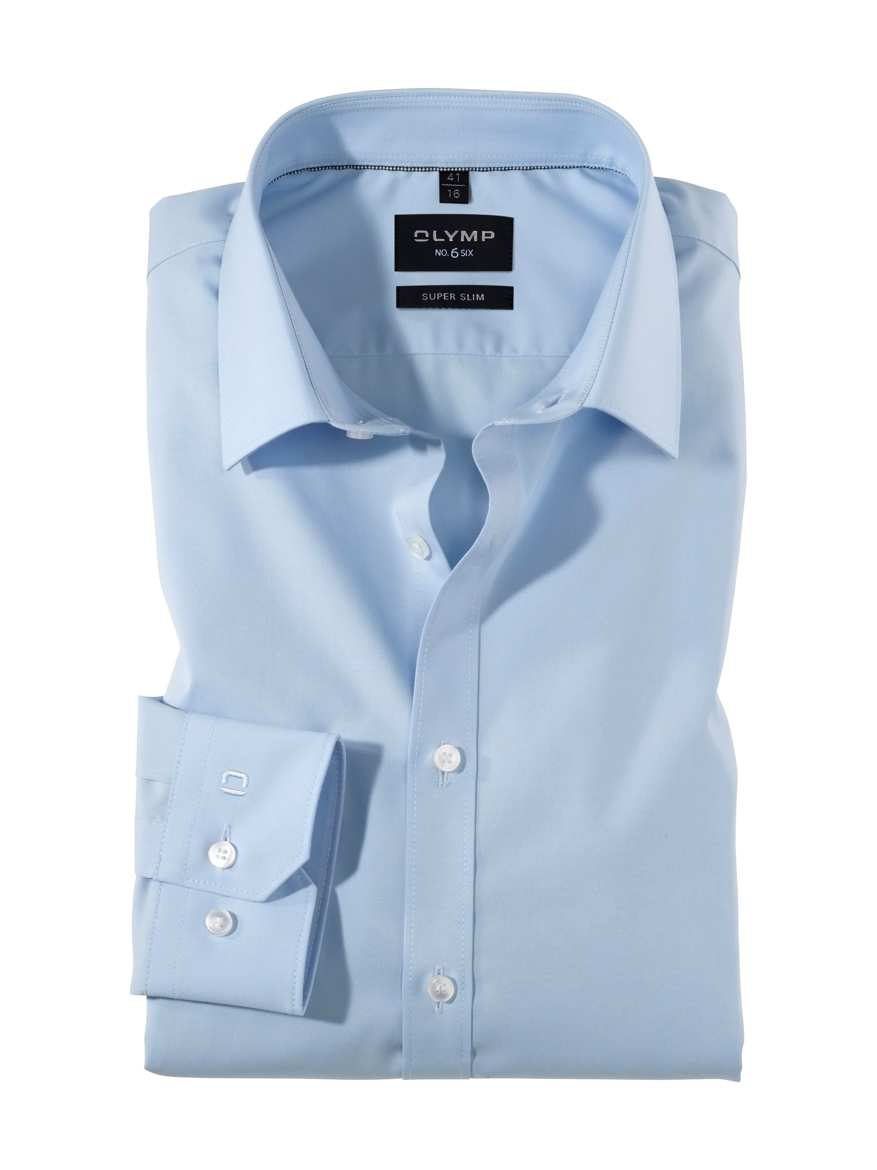 OLYMP Businesshemd No.6 six slim fit hellblau