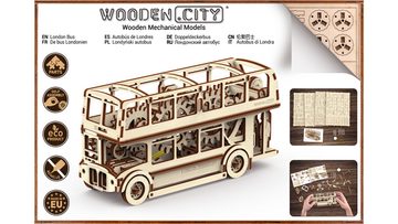 Wooden City 3D-Puzzle Holzbausatz London Bus, Holzfunktionsbausätze, Holzpuzzle, 216 Puzzleteile