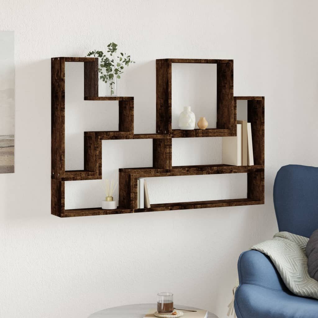 vidaXL Regal Wandregal Räuchereiche 96x12x64 cm günstig online kaufen