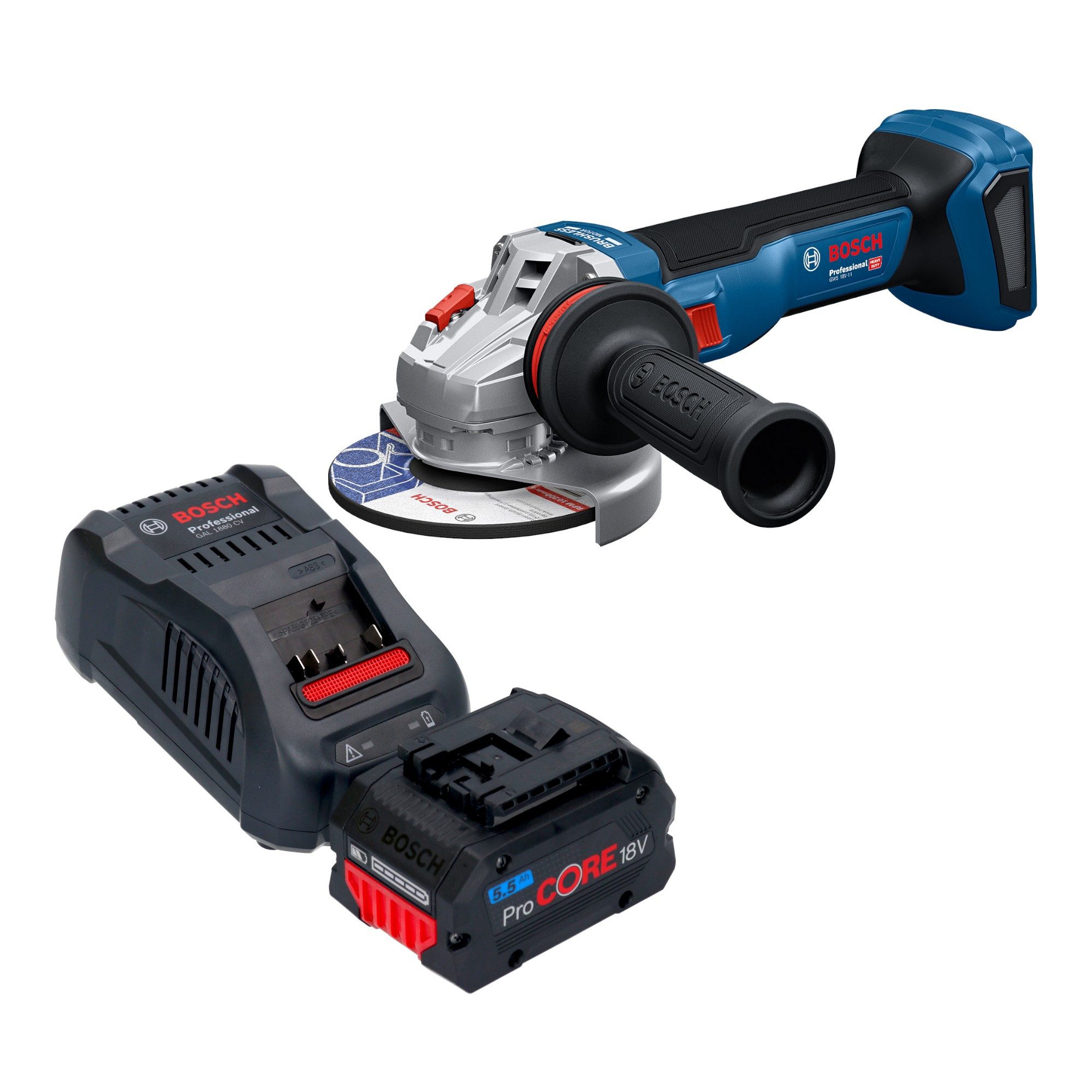 Bosch Professional Akku-Winkelschleifer GWS 18V-11 Professional Akku Winkelschleifer 18 V 125 mm