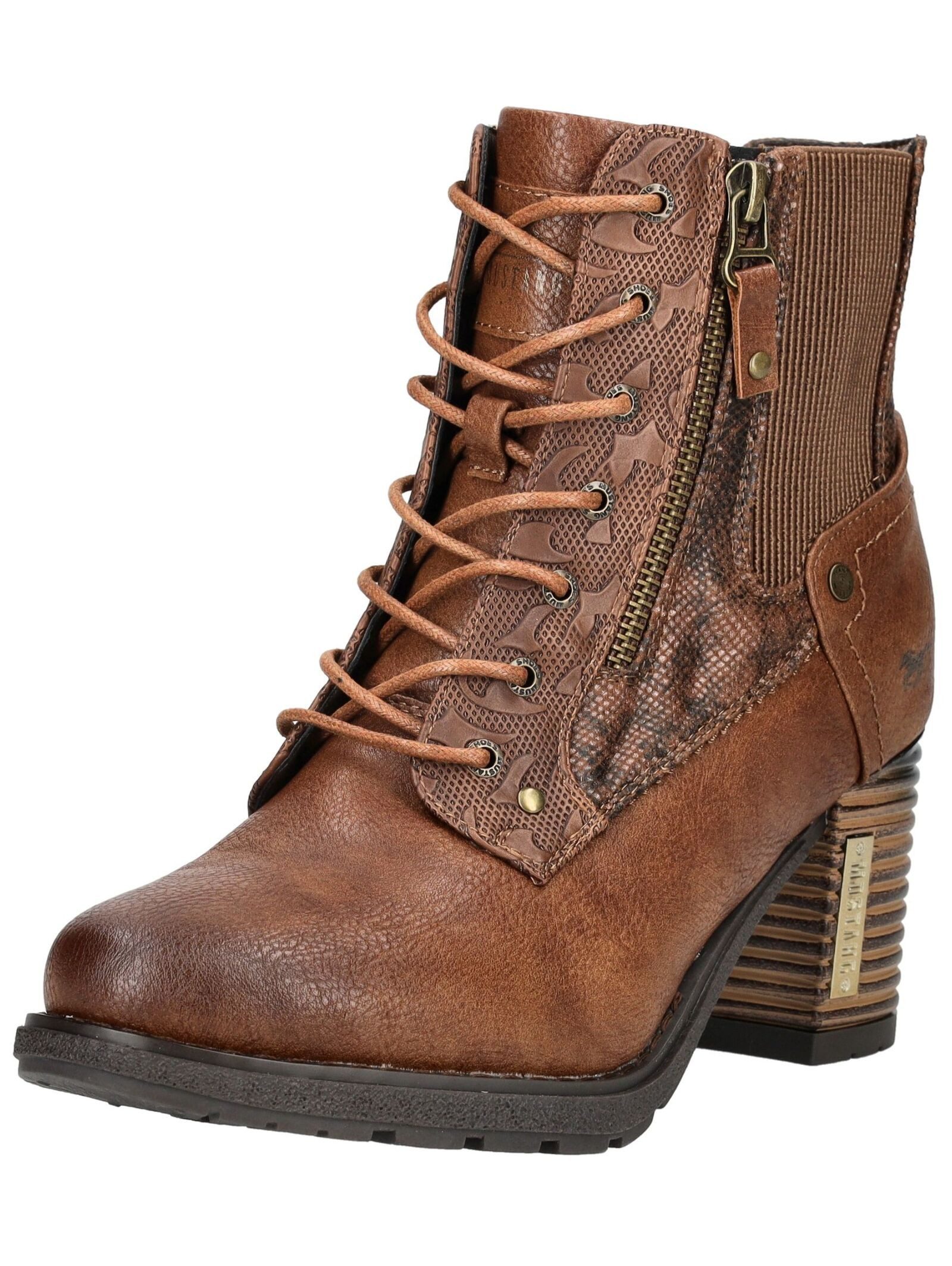 Mustang Shoes Mustang Shoes Stiefelette Lederimitat/Textil High-Heel-Stiefe günstig online kaufen