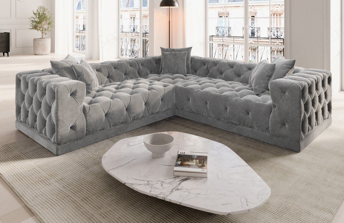 Sofa Dreams Ecksofa Polster Designer Samt Stoff Sofa Palma L Form Stoffsofa