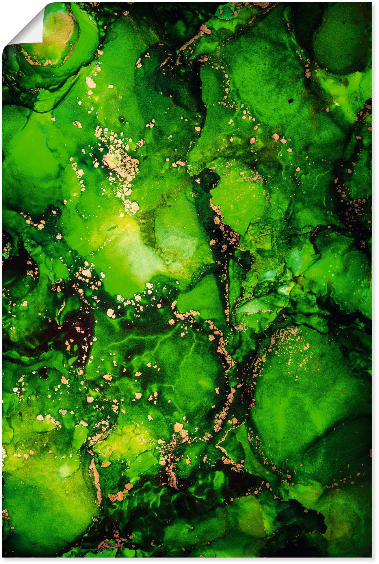 als Wasser, Poster Größen oder versch. Muster Leinwandbild, in St), Wandaufkleber Grünes Wandbild Artland Alubild, (1