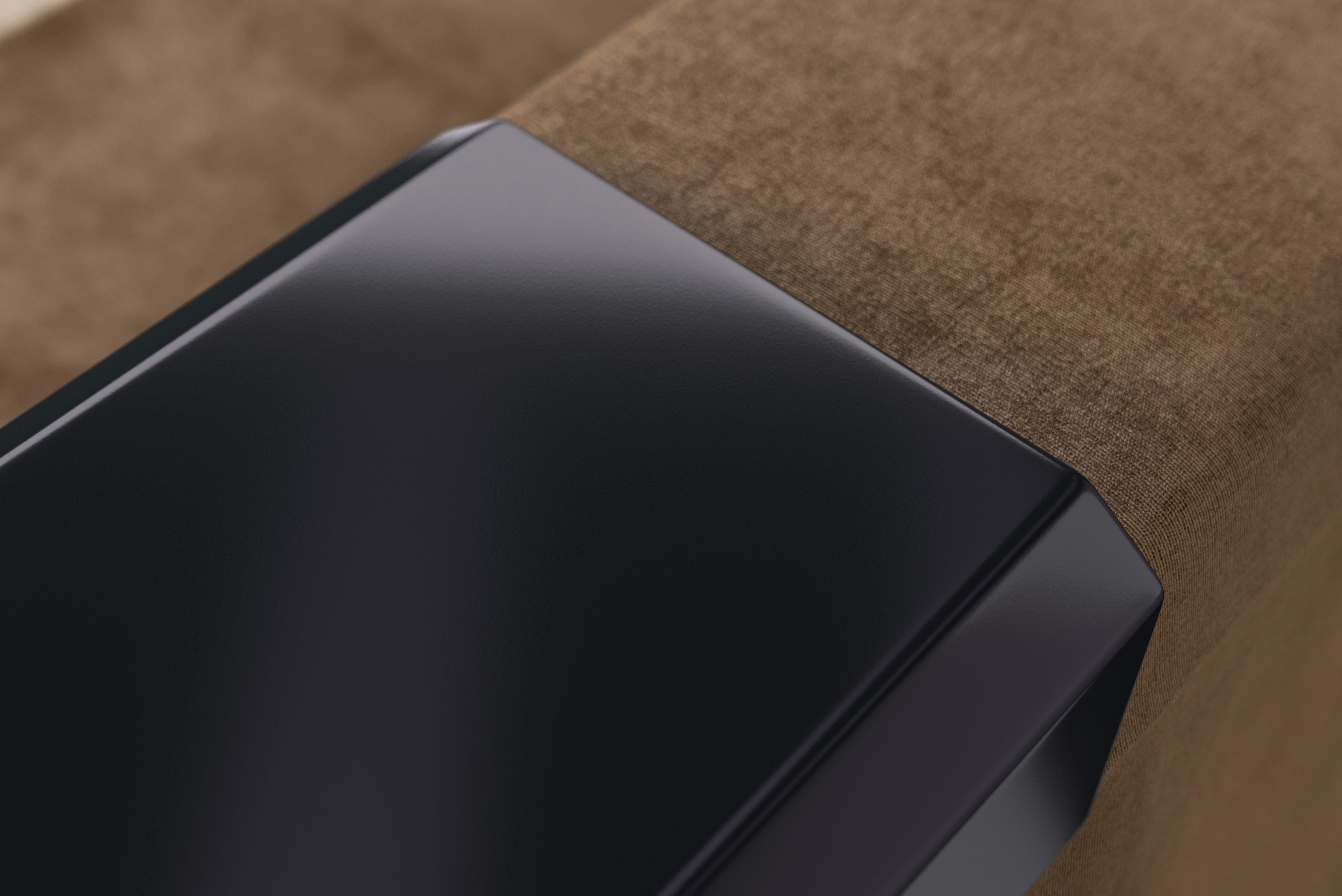 leicht Ablage abwischbar Oberfläche, AMARIS Elements rutschfest, Sofa Tablett Glatte Armlehne Tablett Sofatablett (1-tlg), schwarz 20x30cm