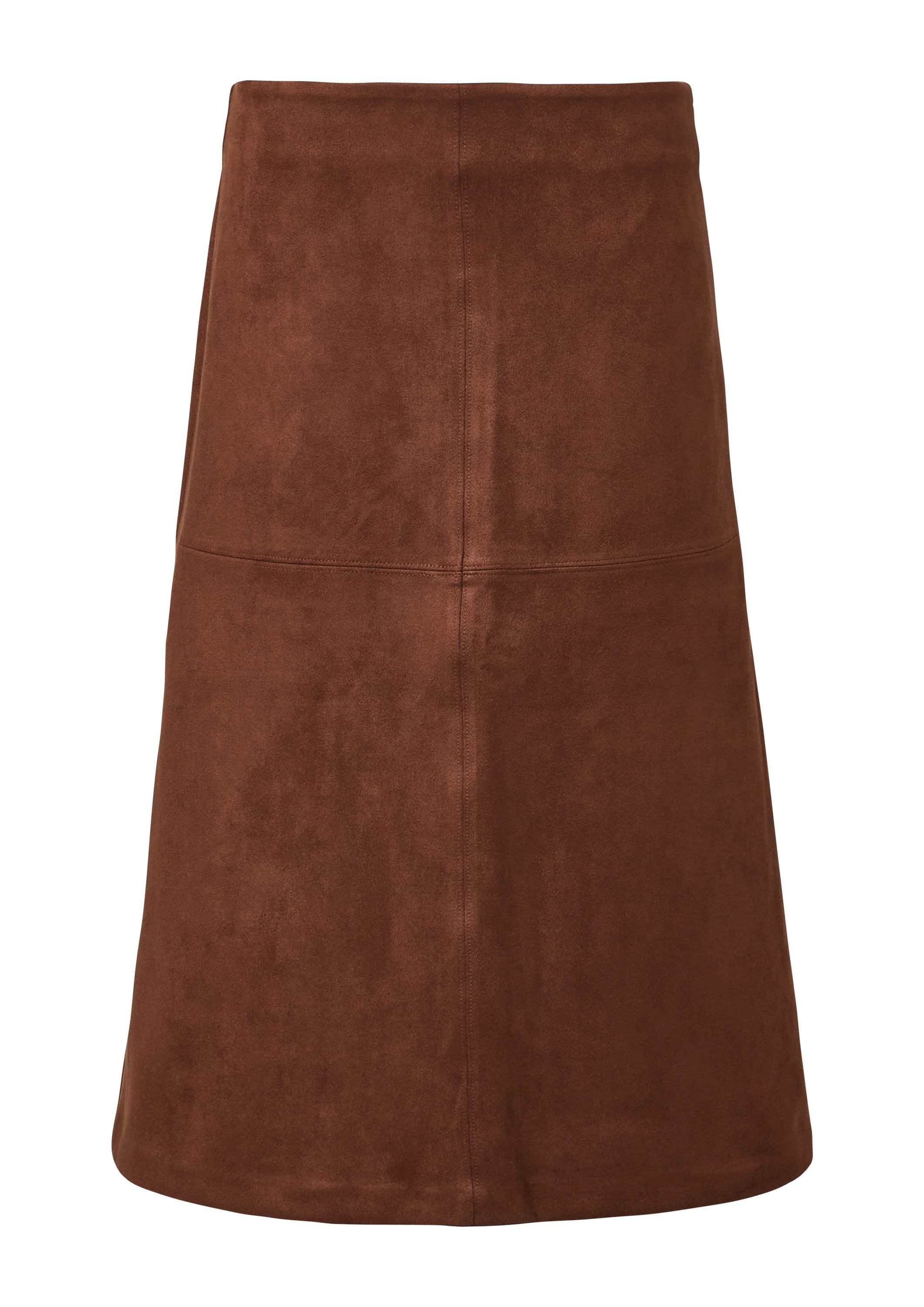 s.Oliver Midirock Rock Midi-Rock in Veloursleder-Optik günstig online kaufen