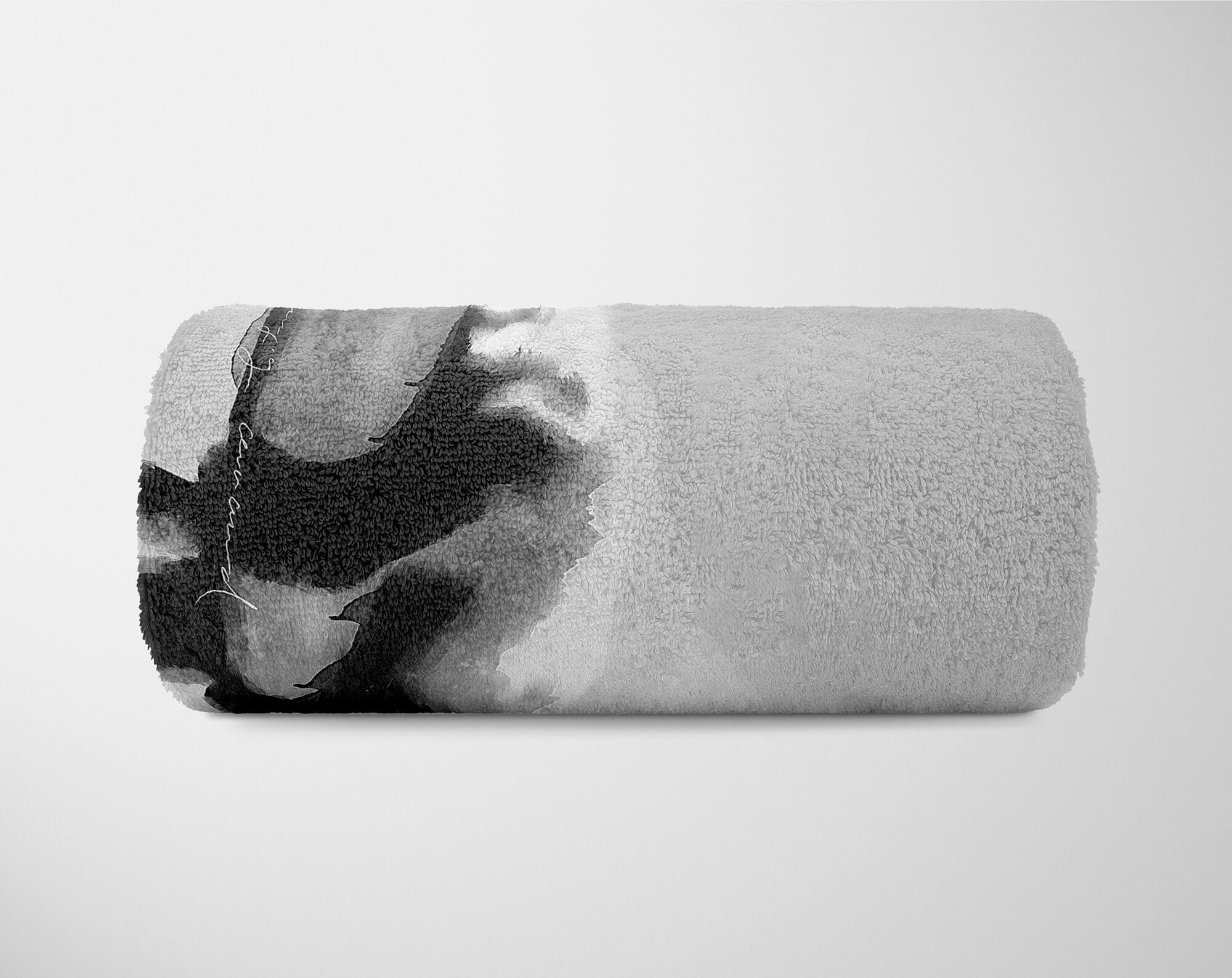 Art Kuscheldecke Roter Panda Handtuch Motiv, Sinus Grau Strandhandtuch Baumwolle-Polyester-Mix Saunatuch Handtücher Handtuch (1-St),