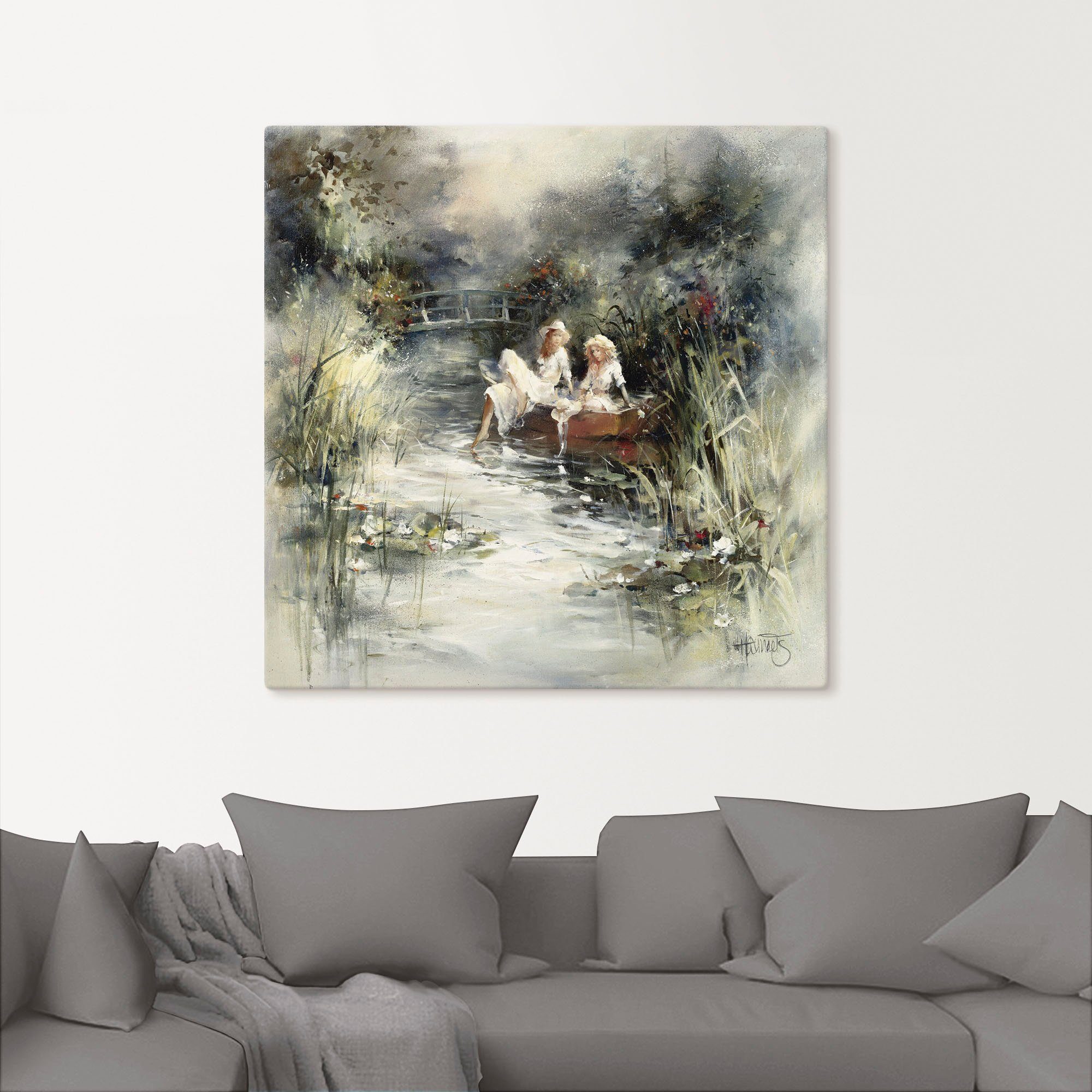 Artland Wandbild Frühlingsschein, Frau (1 St), als Leinwandbild, Poster in verschied. Größen