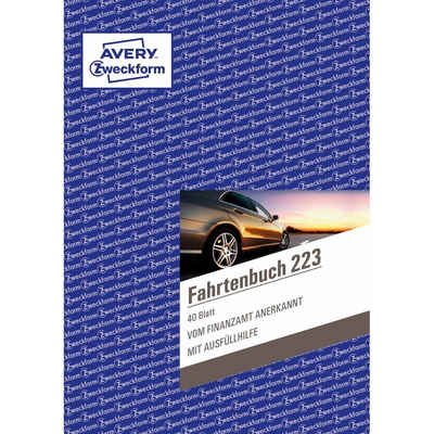 Avery Zweckform Formularblock »Fahrtenbuch 223 - 40 Blatt mit Ausfüllhilfe - vom Finanzamt anerkannt«