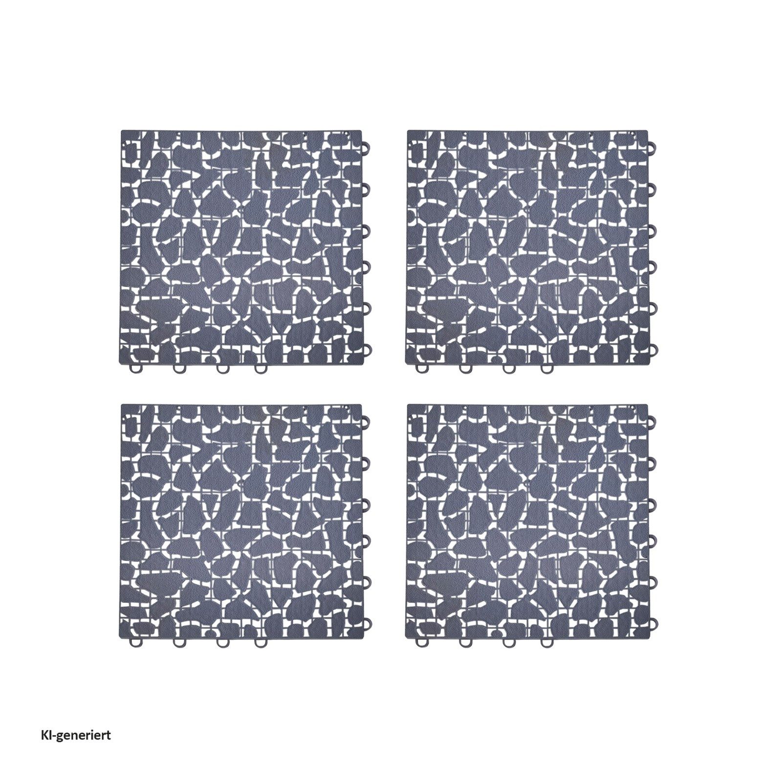 HTI-Living Outdoor-Bodenplatte Bodenplatte 4-teilig Nessa Stone, Set, 4-St., 4 Bodenplatten, Terrassenplatte Gehwegplatte