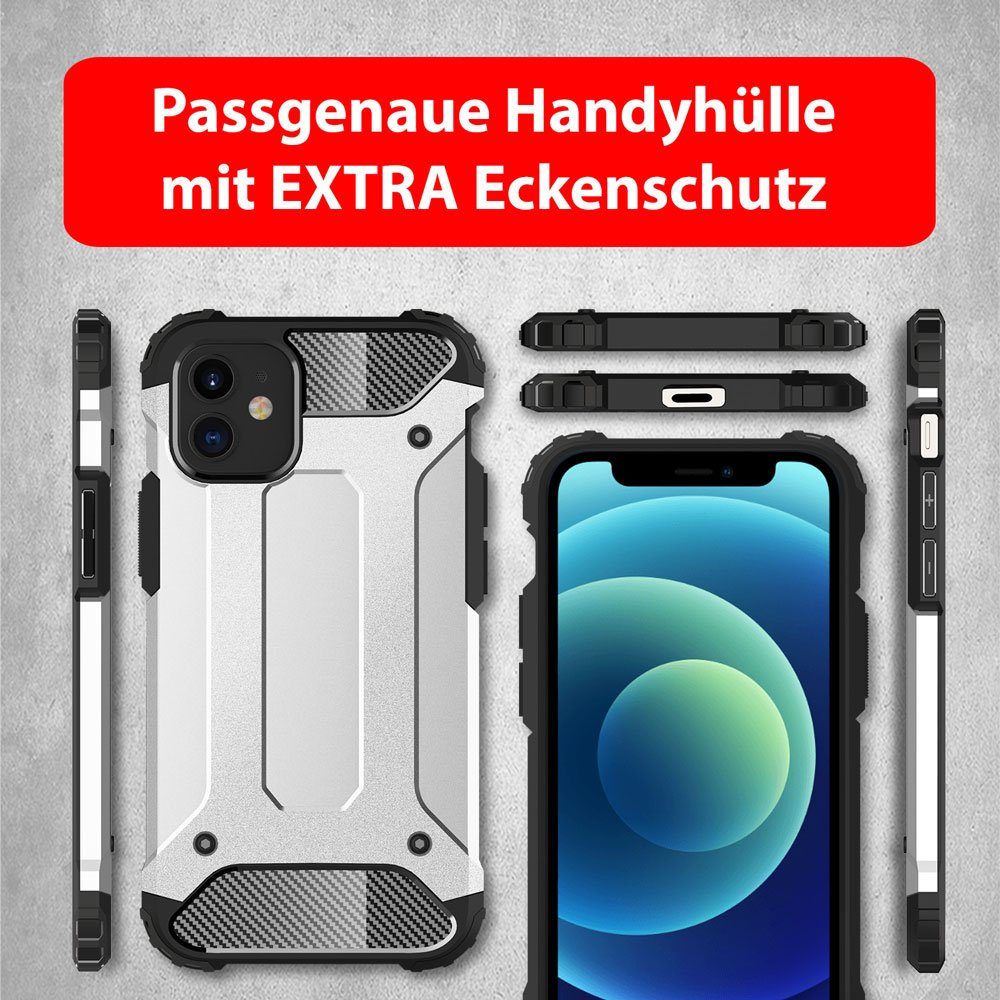 FITSU Handyhülle Outdoor Case für Apple iPhone Hülle Robuste Schutzhülle Cover Bumper, Hülle für iPhone 15, 14, 13, SE 2022, 12, SE 2020, 11 Pro, 11, 8, 7